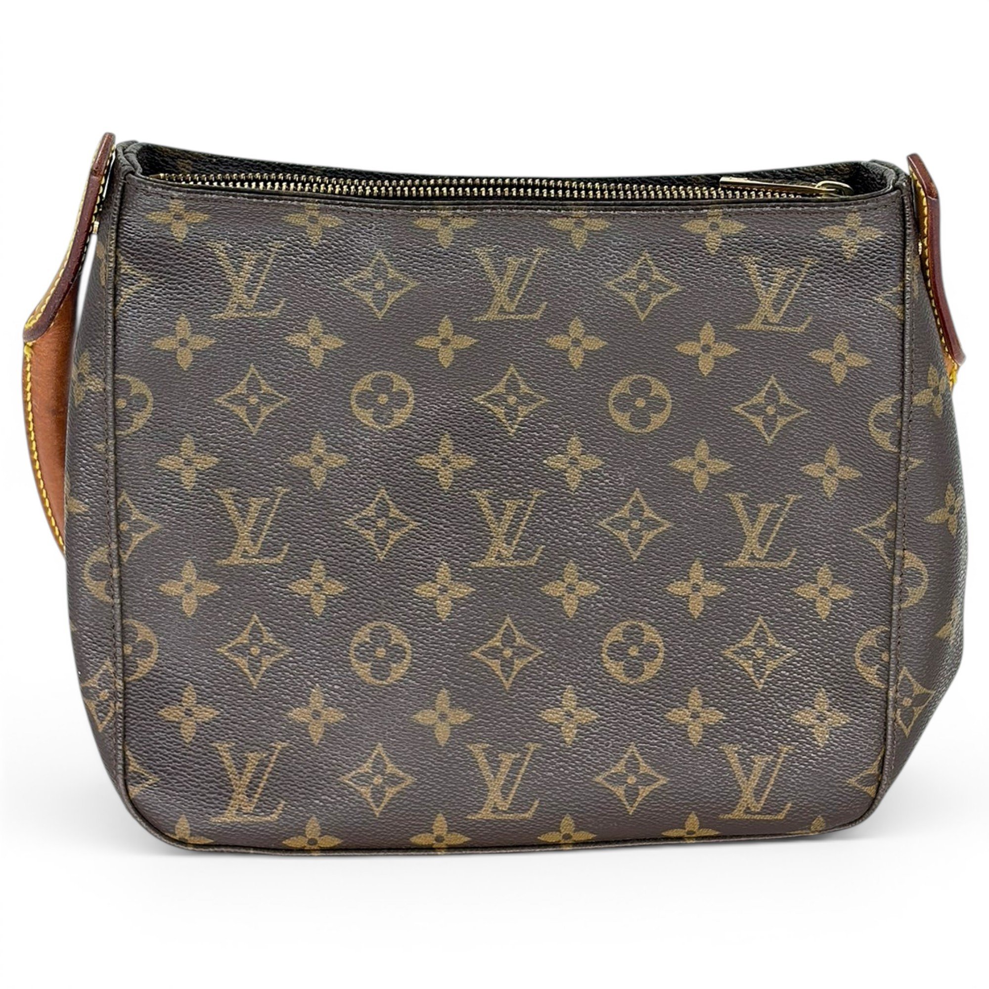 Looping leather handbag