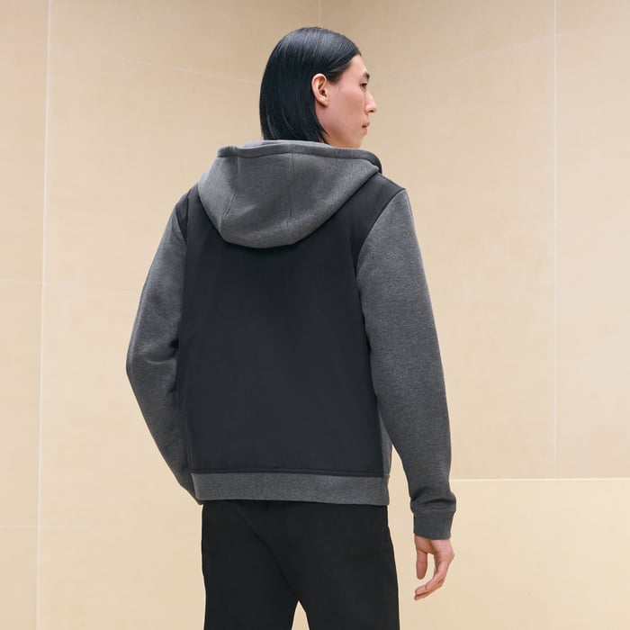 Anthracite Sport Capsule Zipped Hooded Sweater