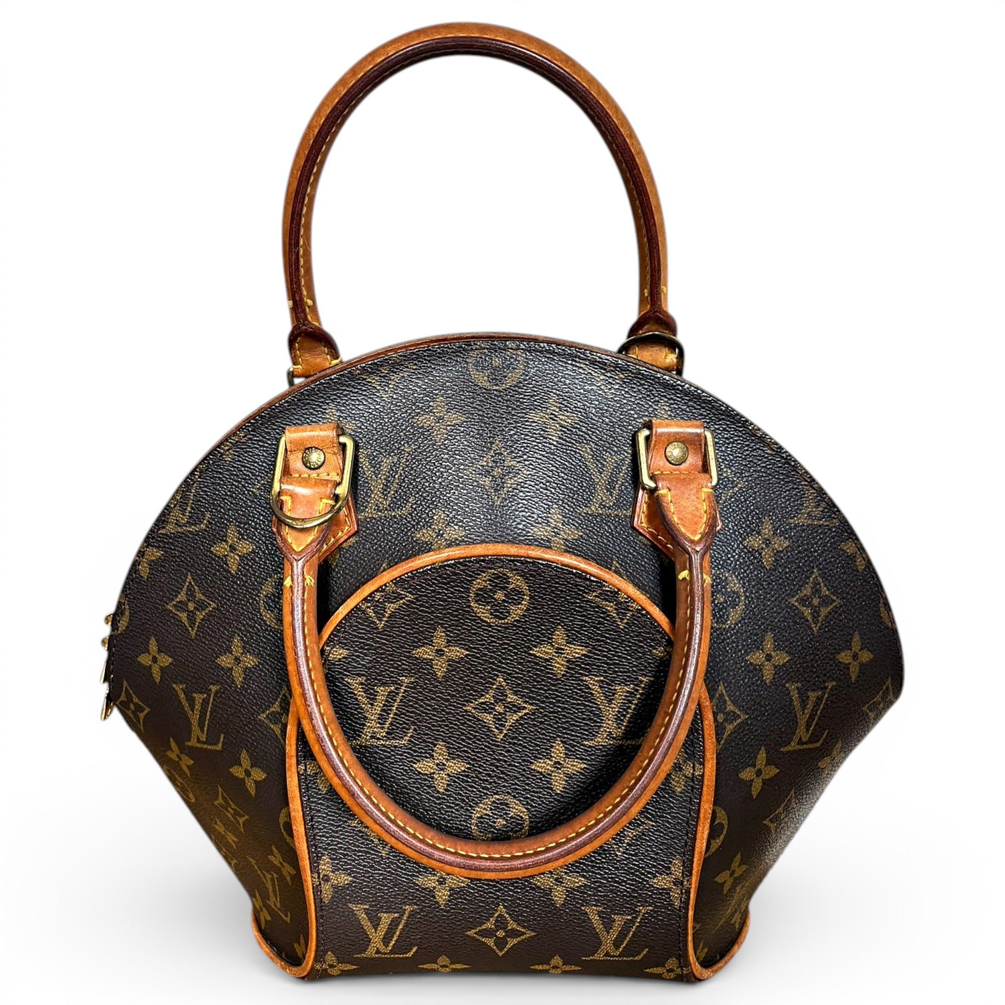 Ellipse leather handbag