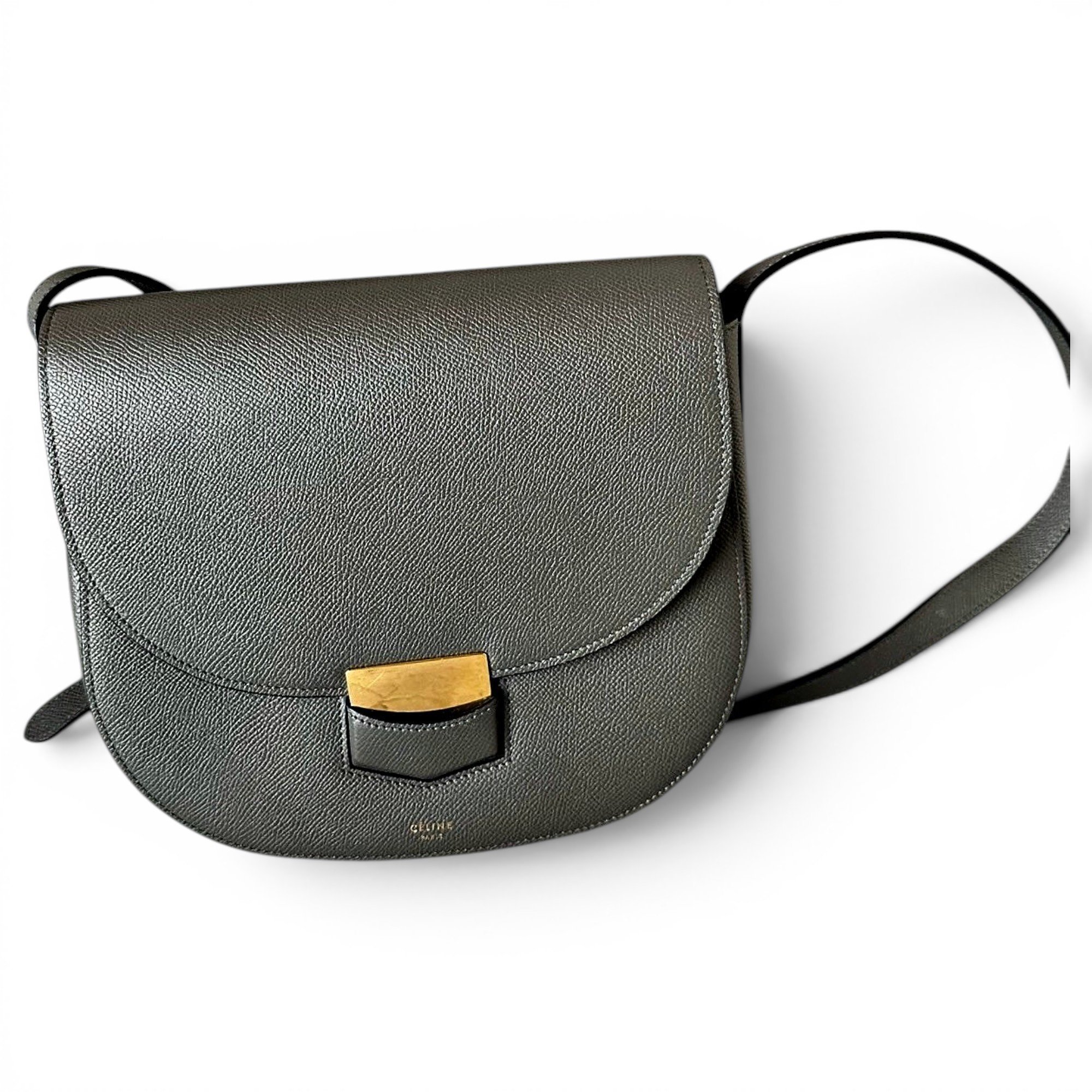 Trotteur leather handbag