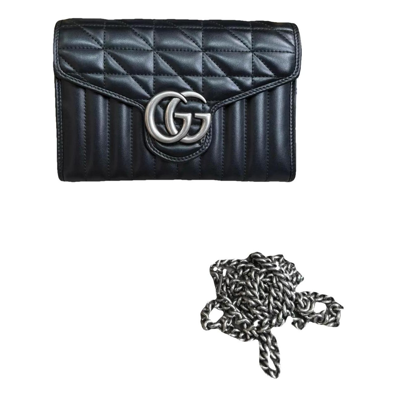 Pearly GG Marmont Flap leather handbag
