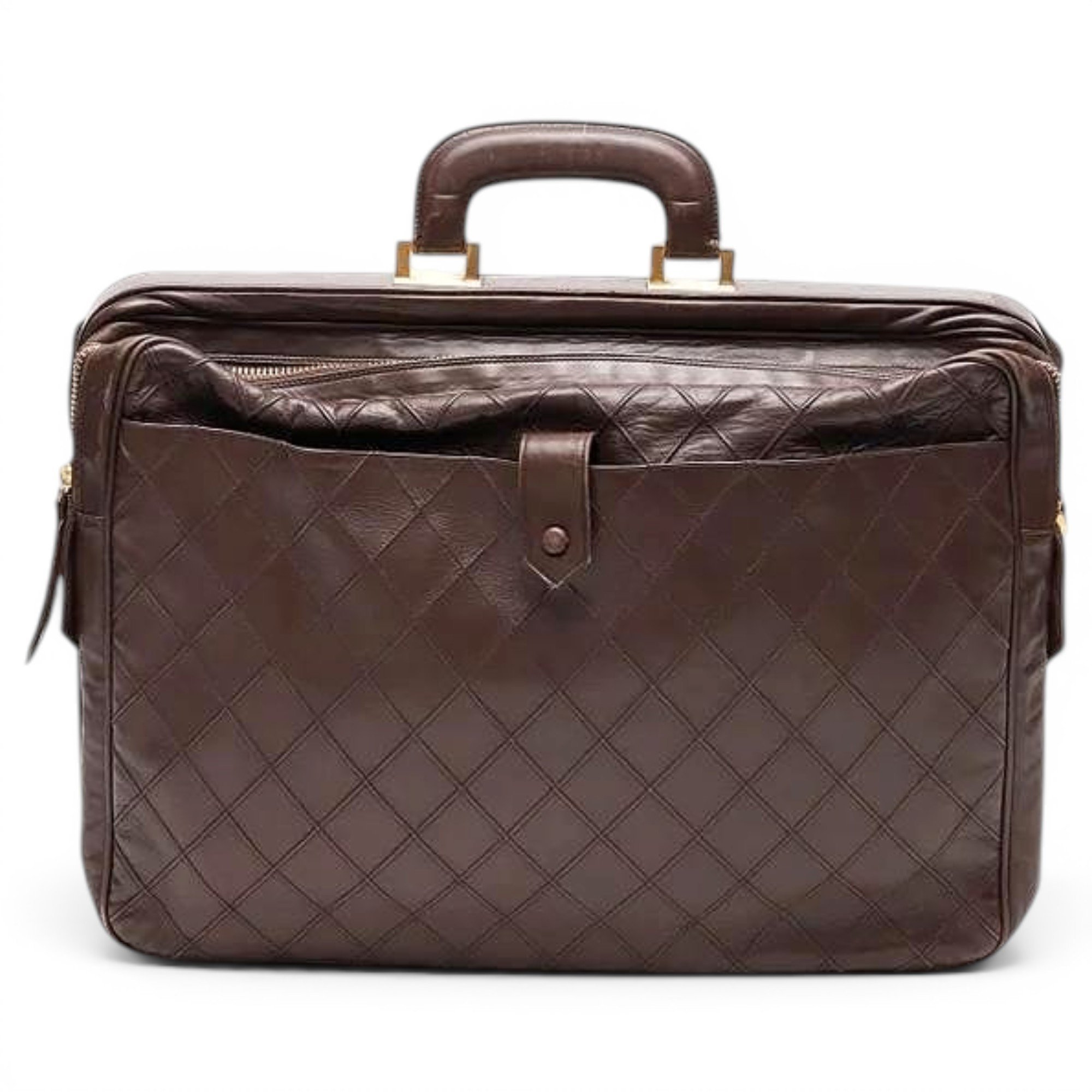 Trendy CC Quilted leather handbag
