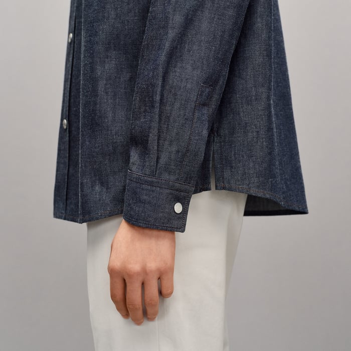 Indigo "Clous De Selle" Overshirt