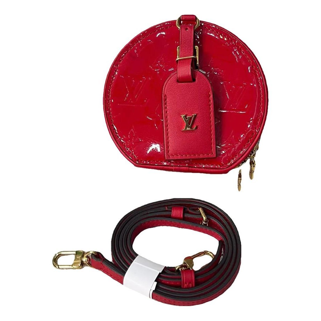 Boîte chapeau souple patent leather crossbody bag