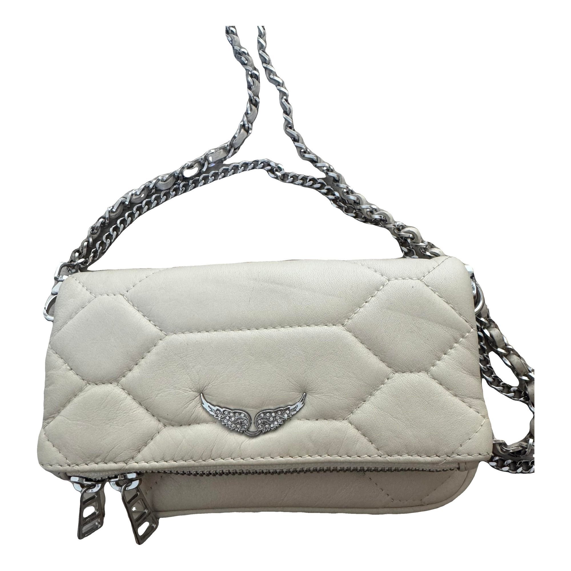 Rock leather clutch bag