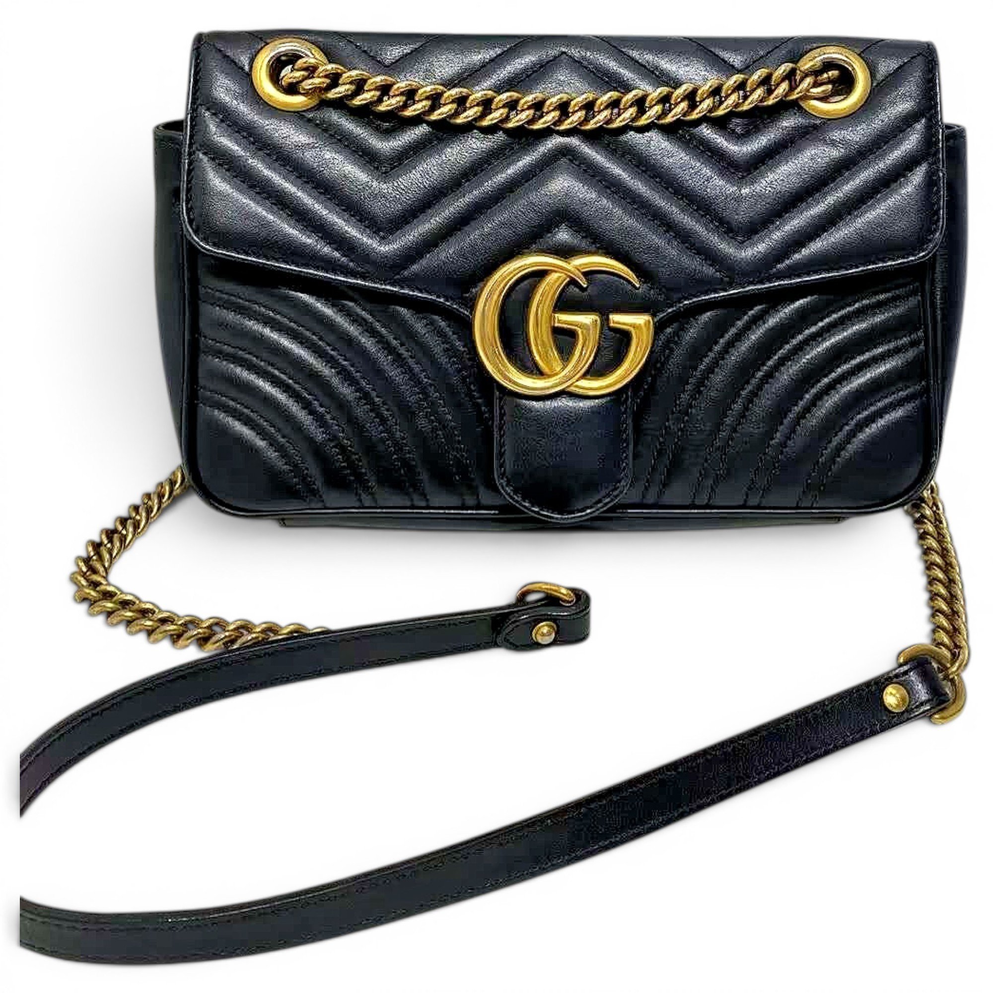 GG Marmont Flap leather crossbody bag