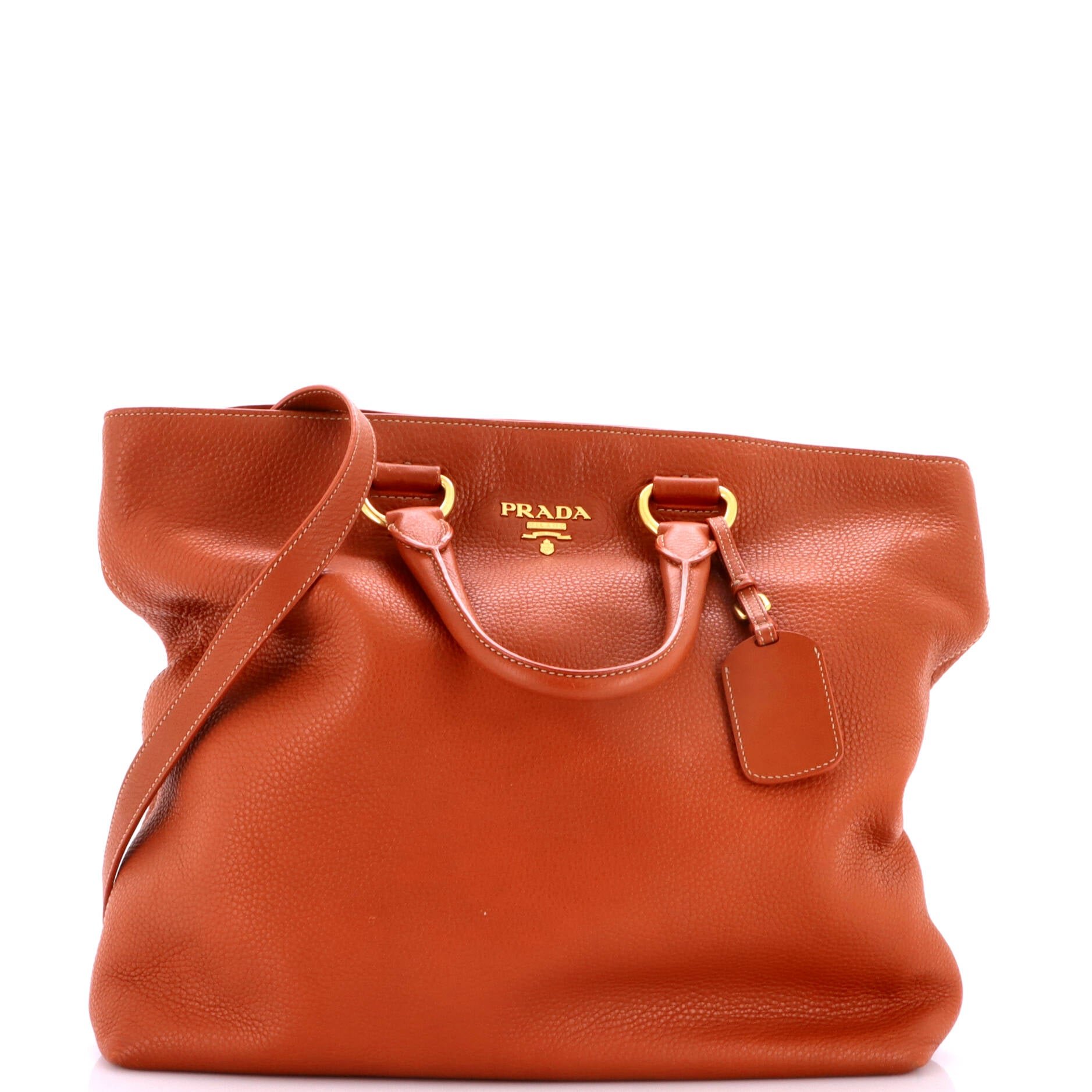 Convertible Shopper Tote Vitello Daino Large