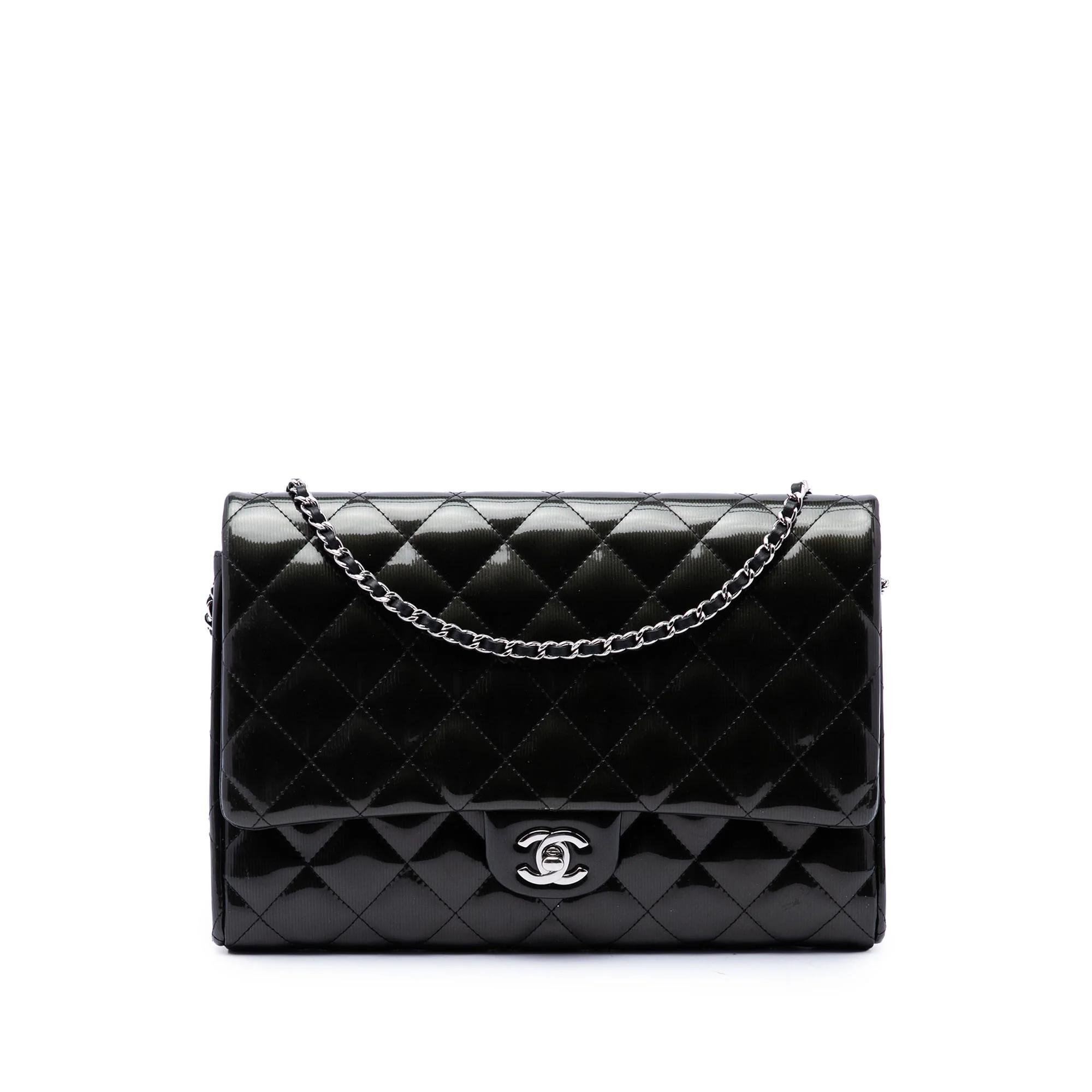 Patent leather handbag