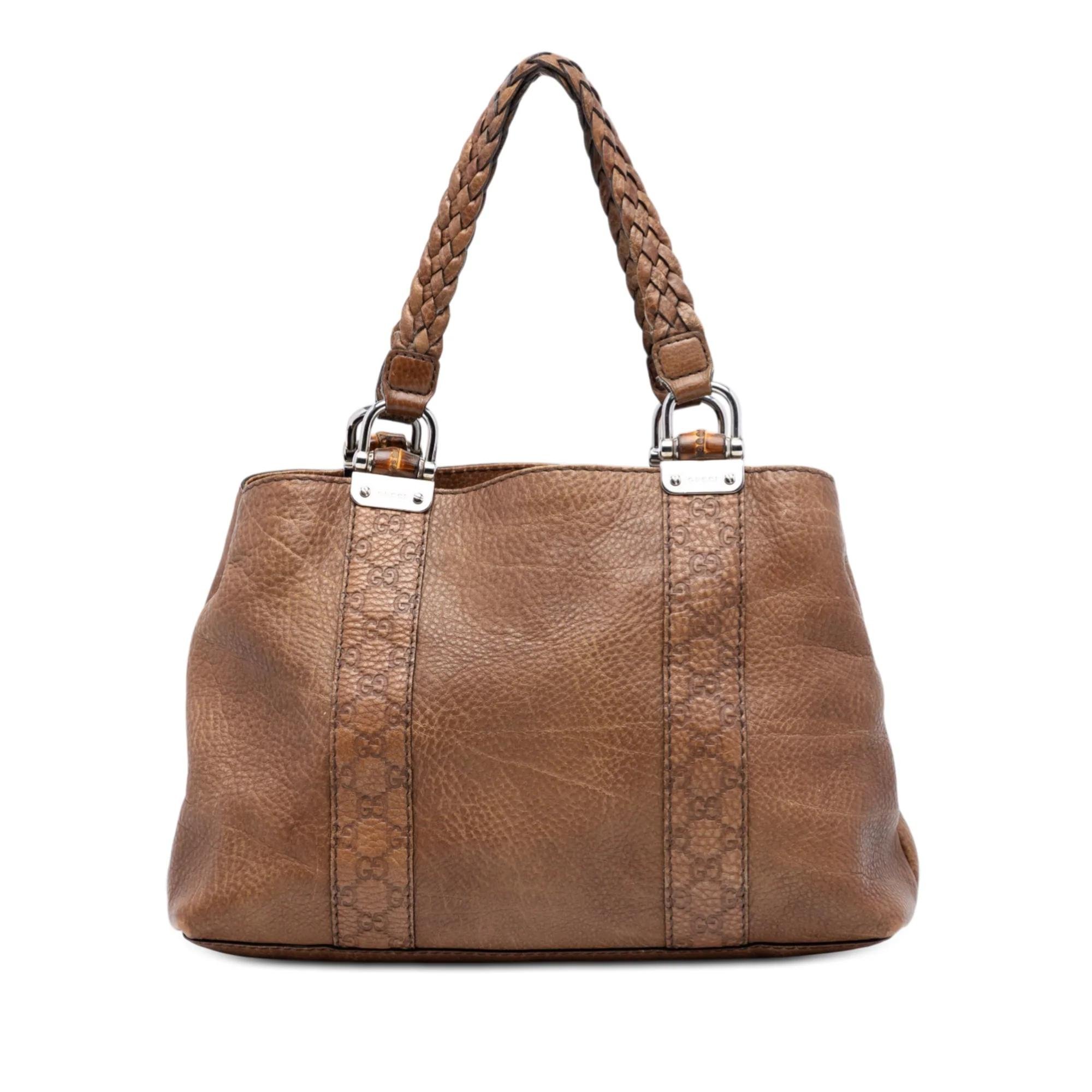 Bamboo pony-style calfskin handbag