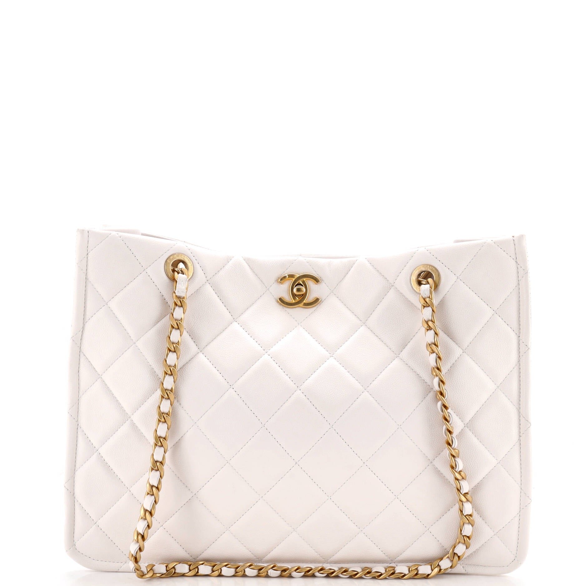 Sweet Classic Shopping Tote Quilted Caviar Large