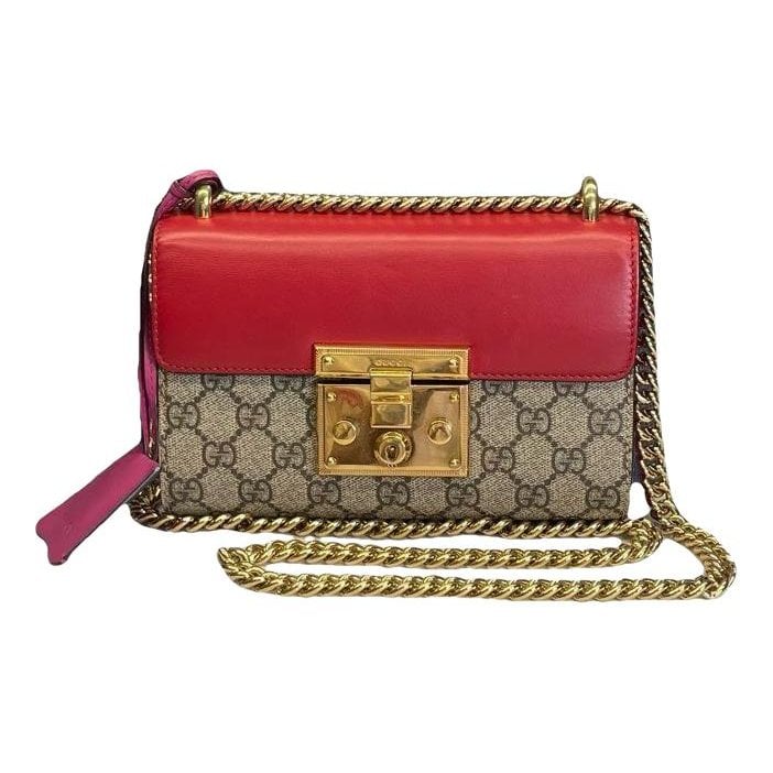 Padlock leather handbag