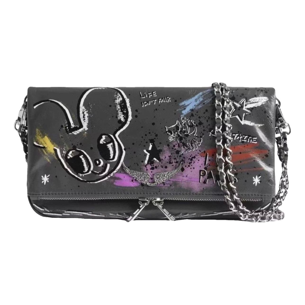 Rock leather crossbody bag