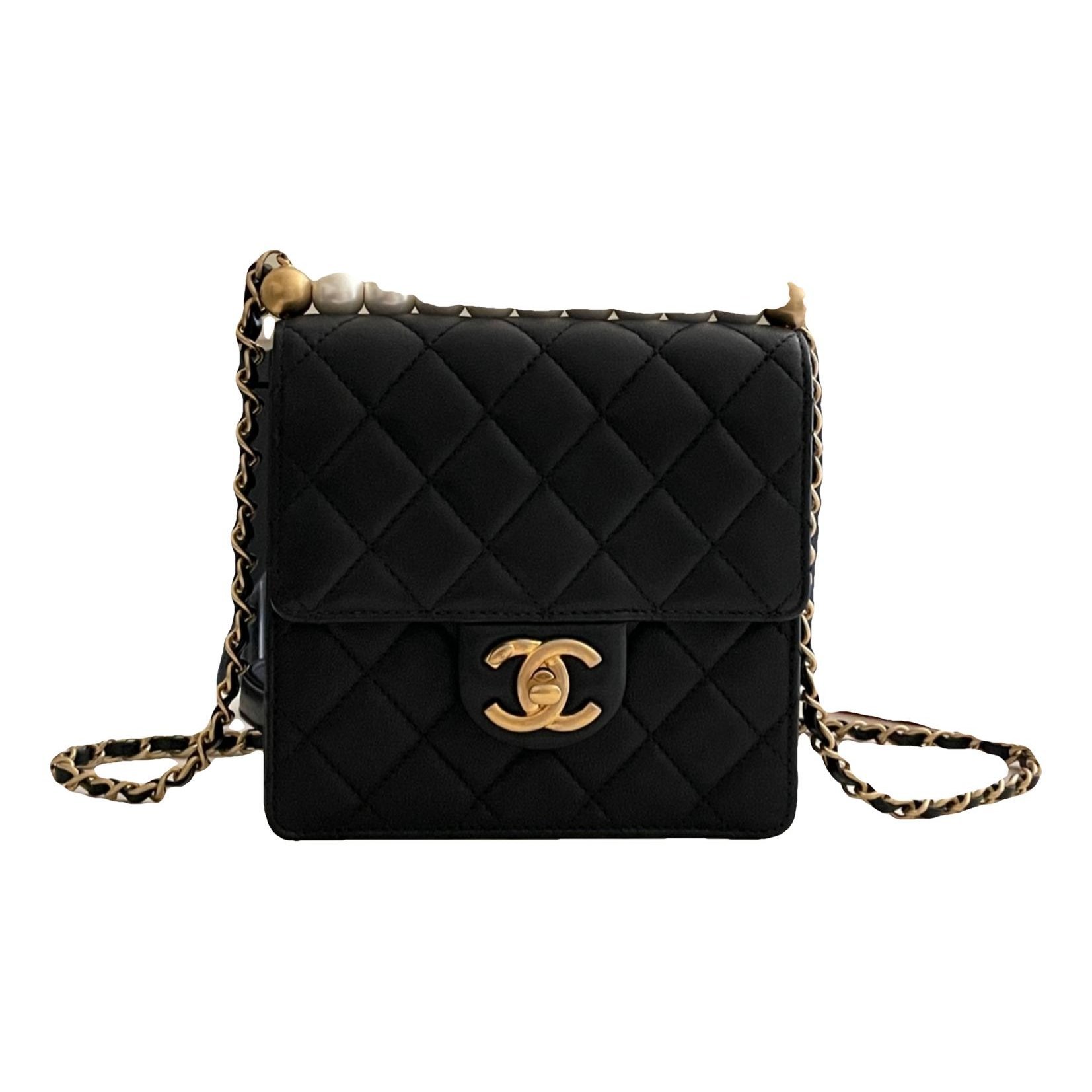 Wallet On Chain Boy Half Flap leather crossbody bag