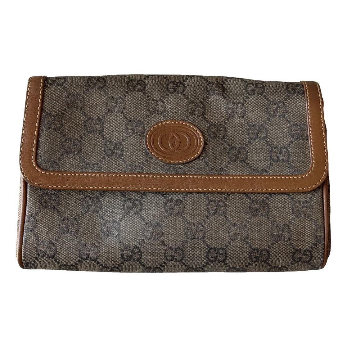 Leather clutch bag