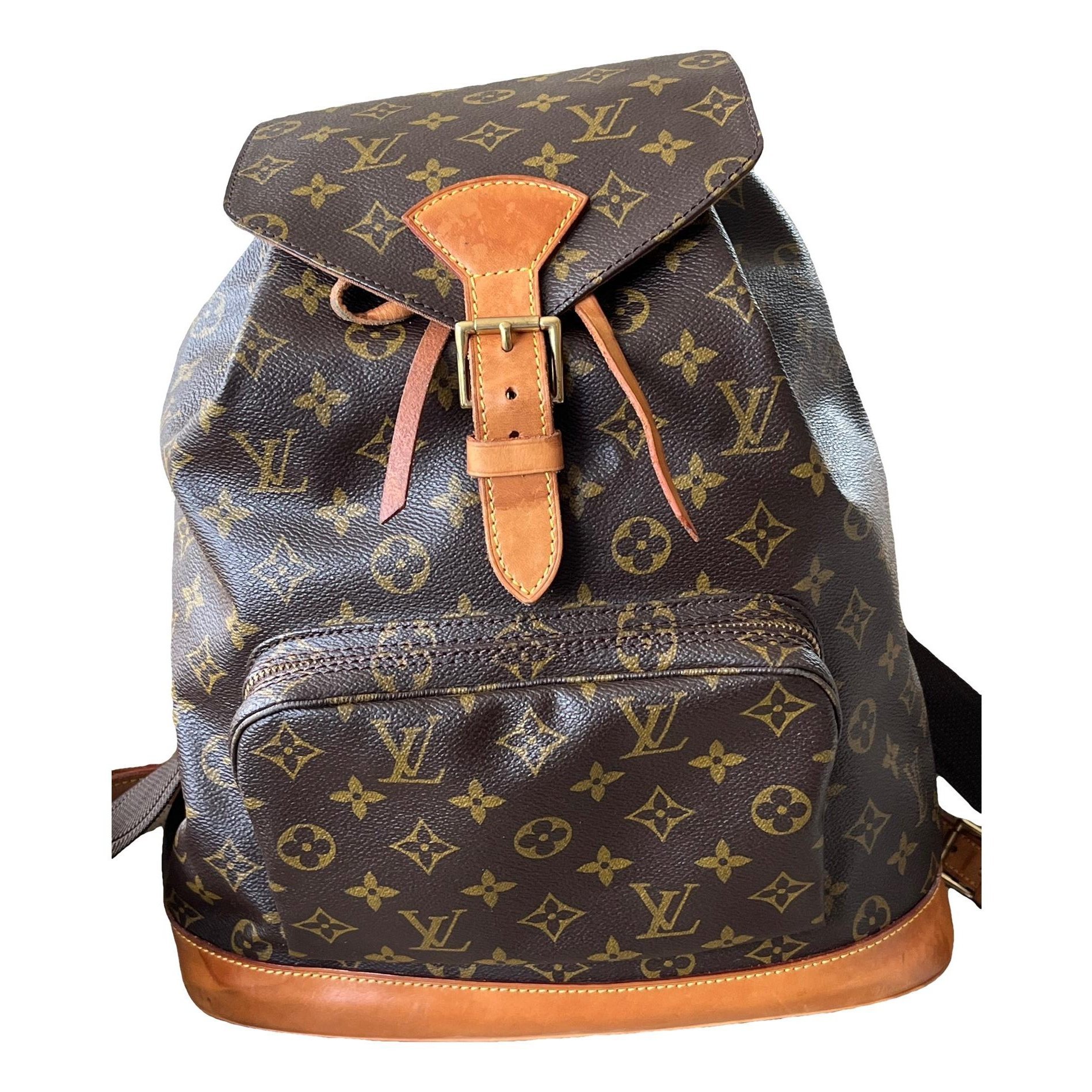 Montsouris Vintage leather backpack