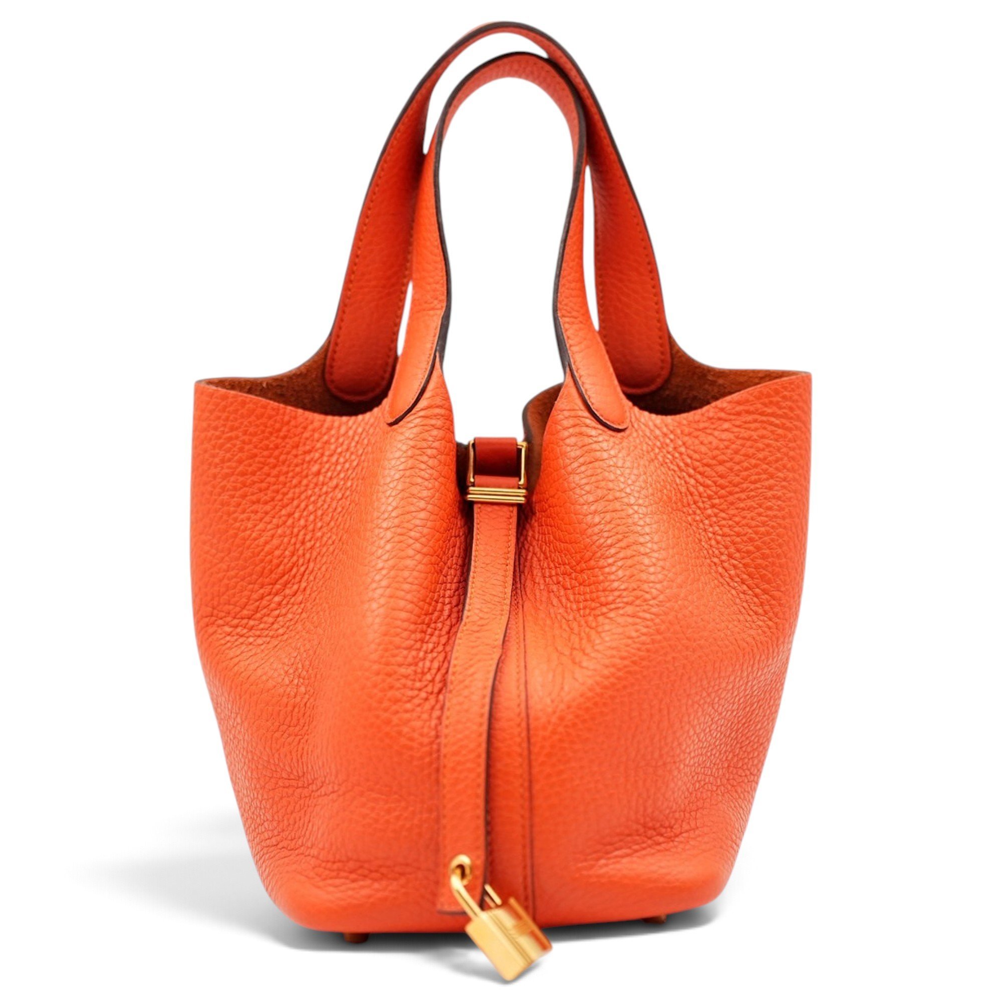 Picotin leather tote