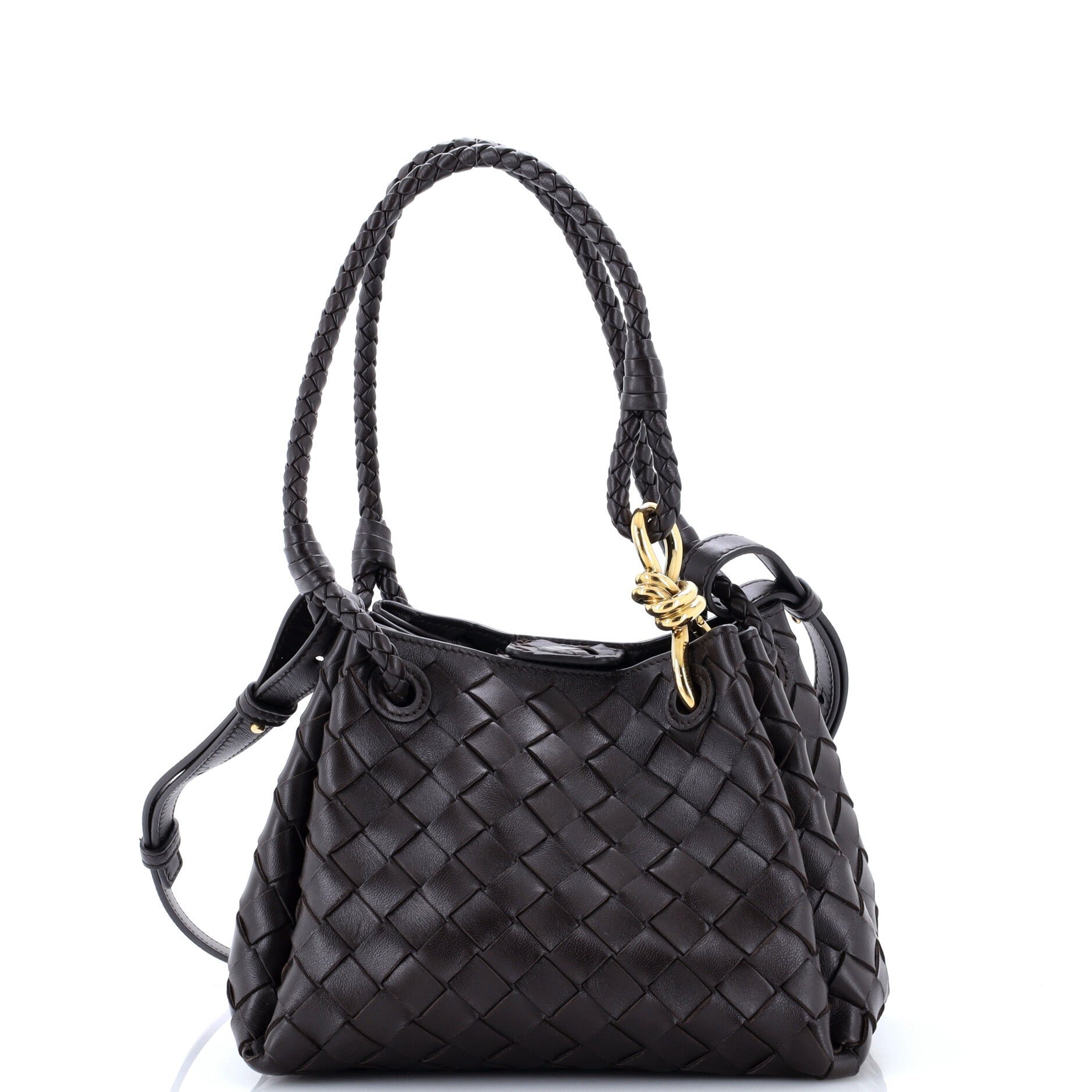 Bottega Veneta Parachute Handle Bag Intrecciato Leather Small