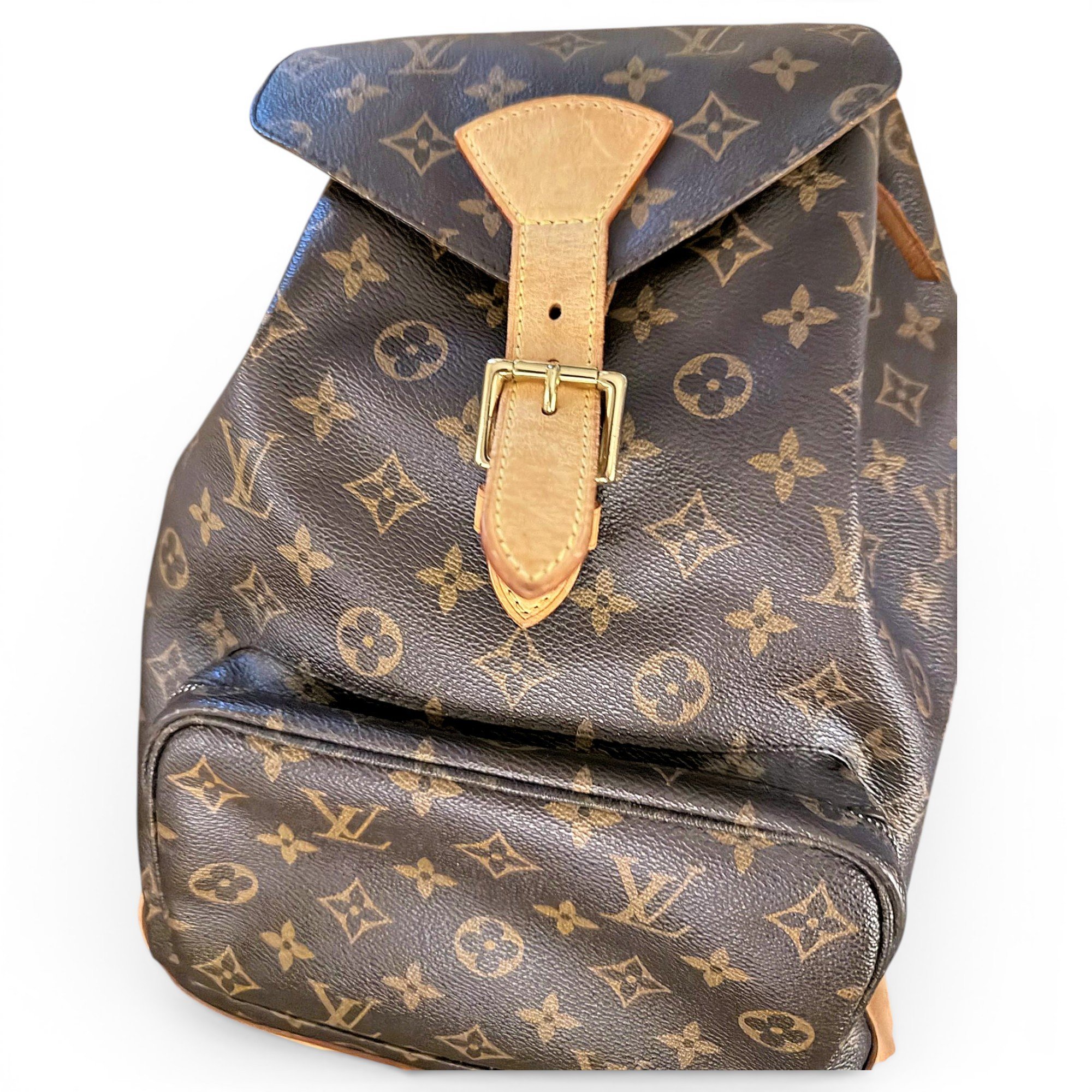 Montsouris Vintage leather backpack