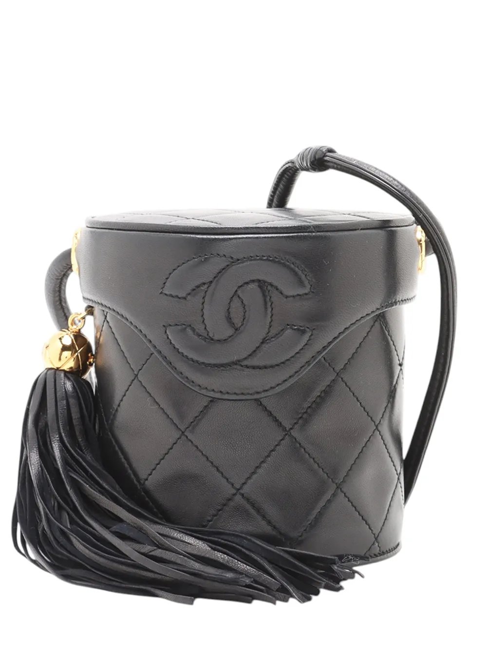 2000-2010 CC Quilted Lambskin Fringe crossbody bag