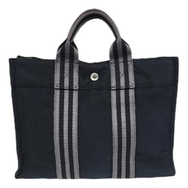 Hermes Toto Handbag Noir Cotton