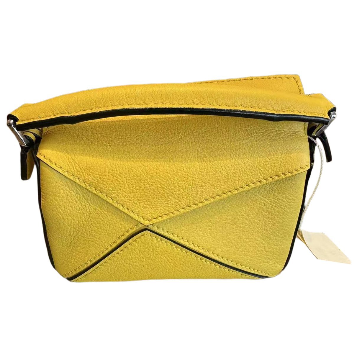 Puzzle leather handbag