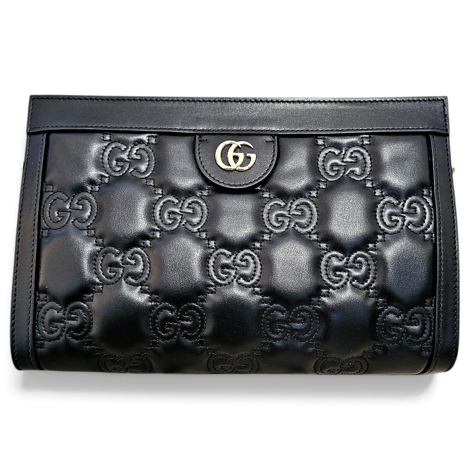 Leather clutch bag
