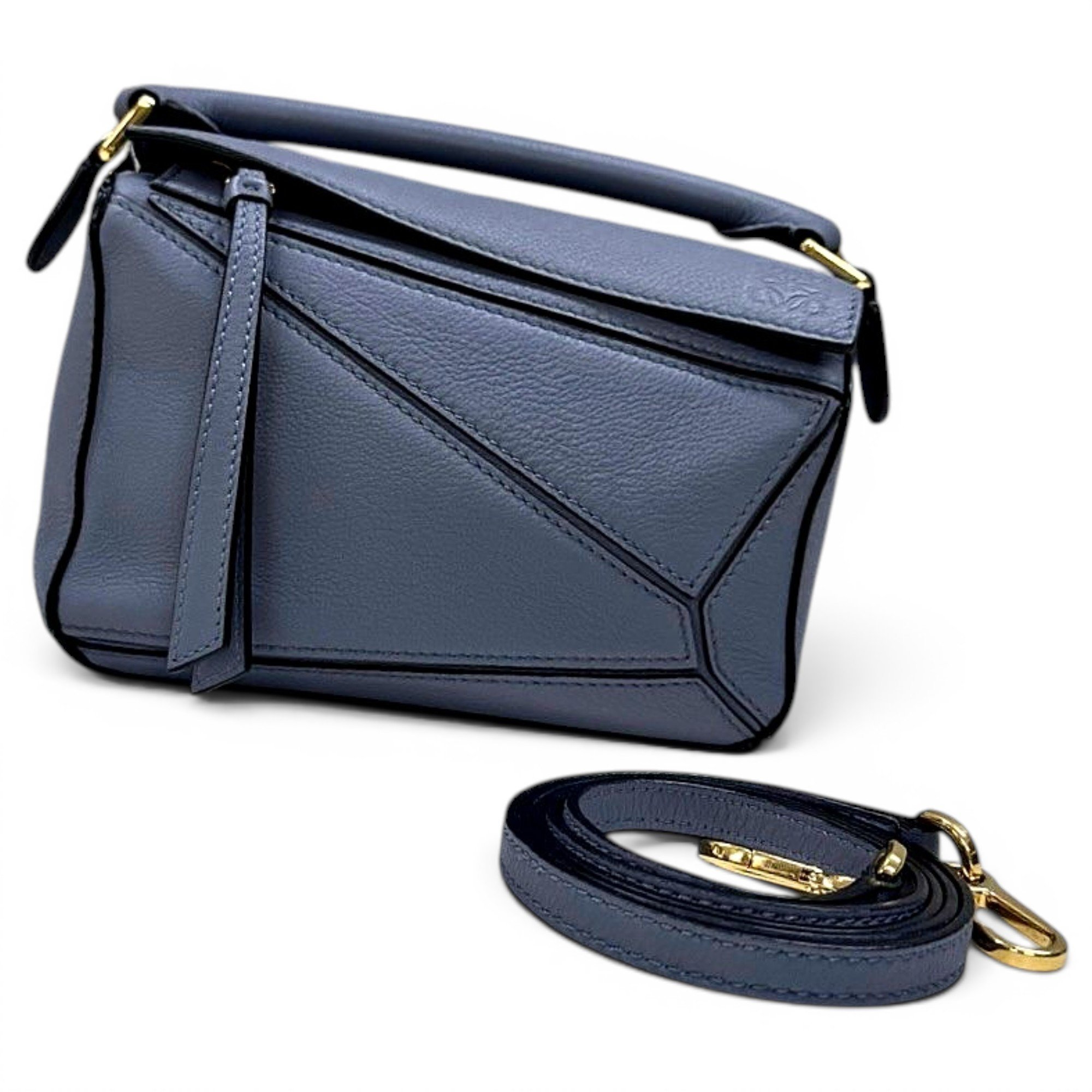 Puzzle leather handbag