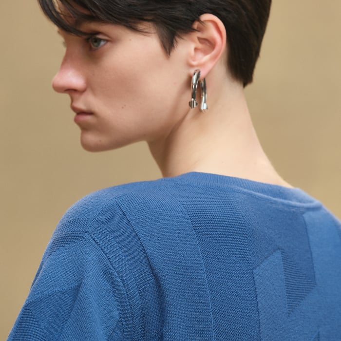 Bleu Payne "H" Short-sleeve Sweater