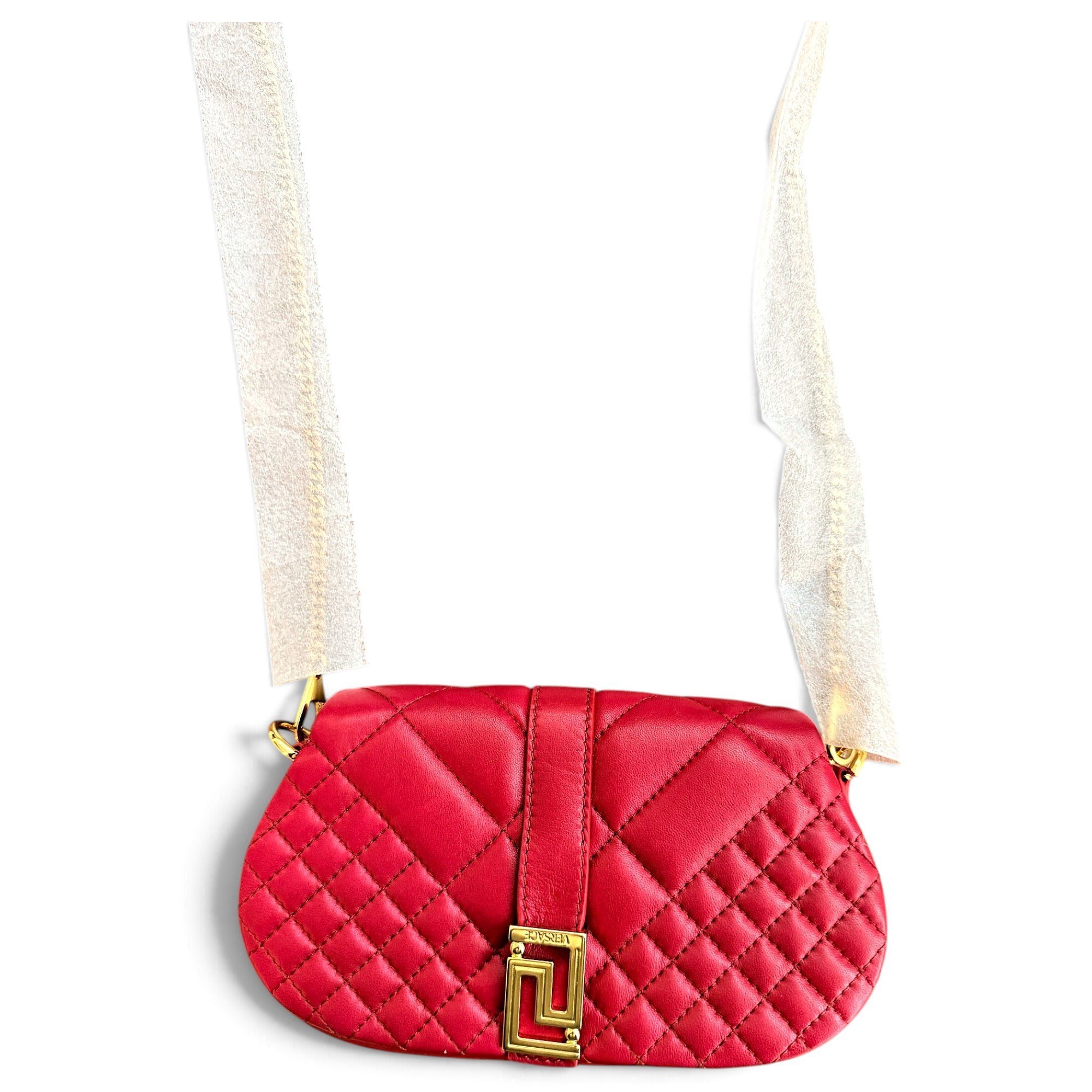 Greca Goddess leather crossbody bag