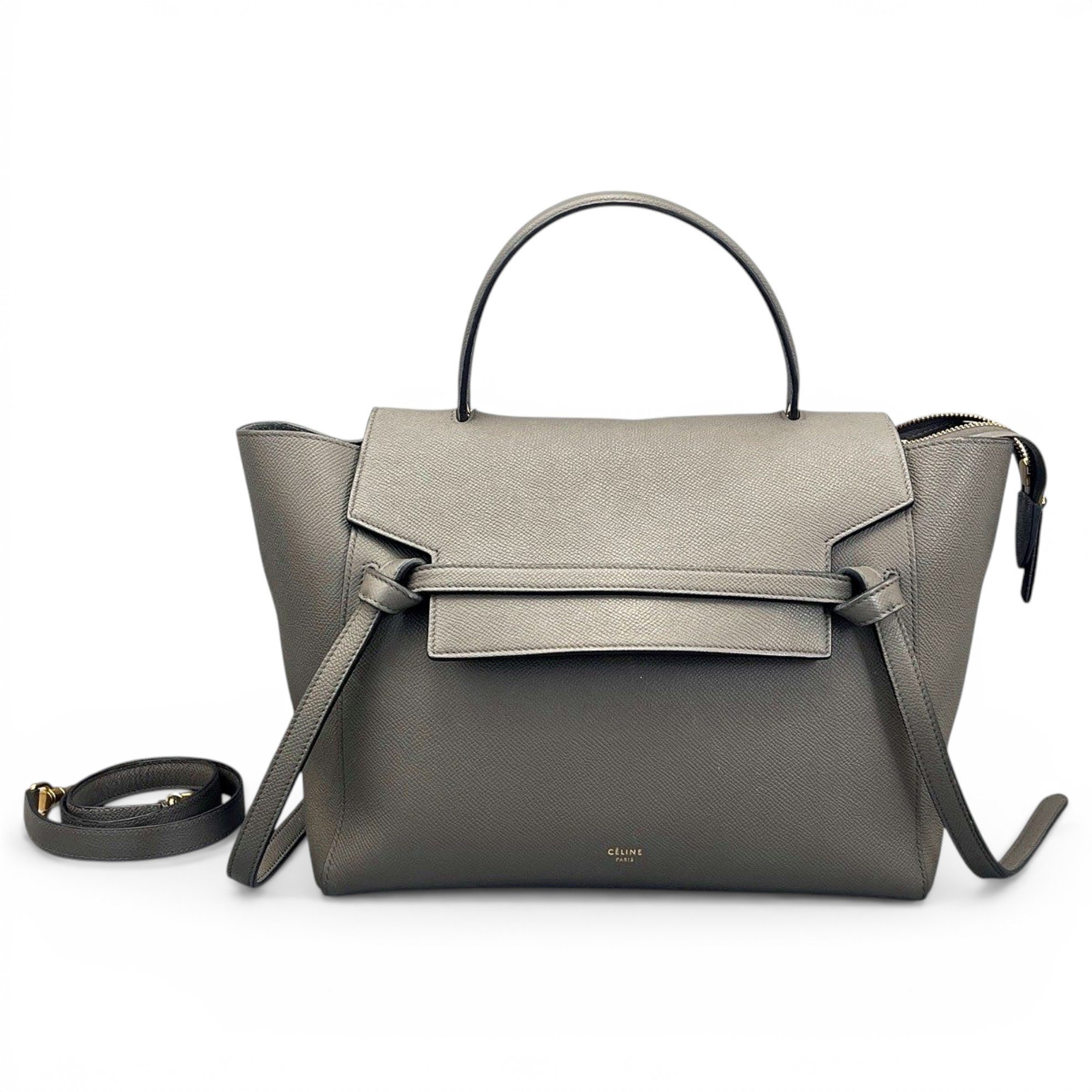 Belt leather handbag