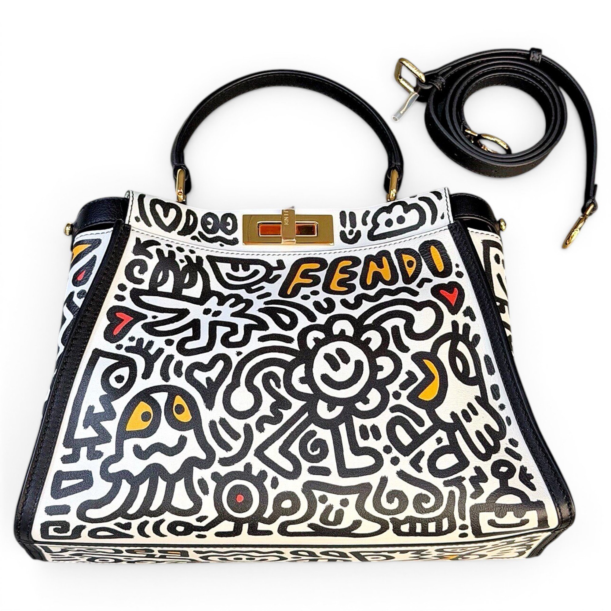 Peekaboo leather handbag