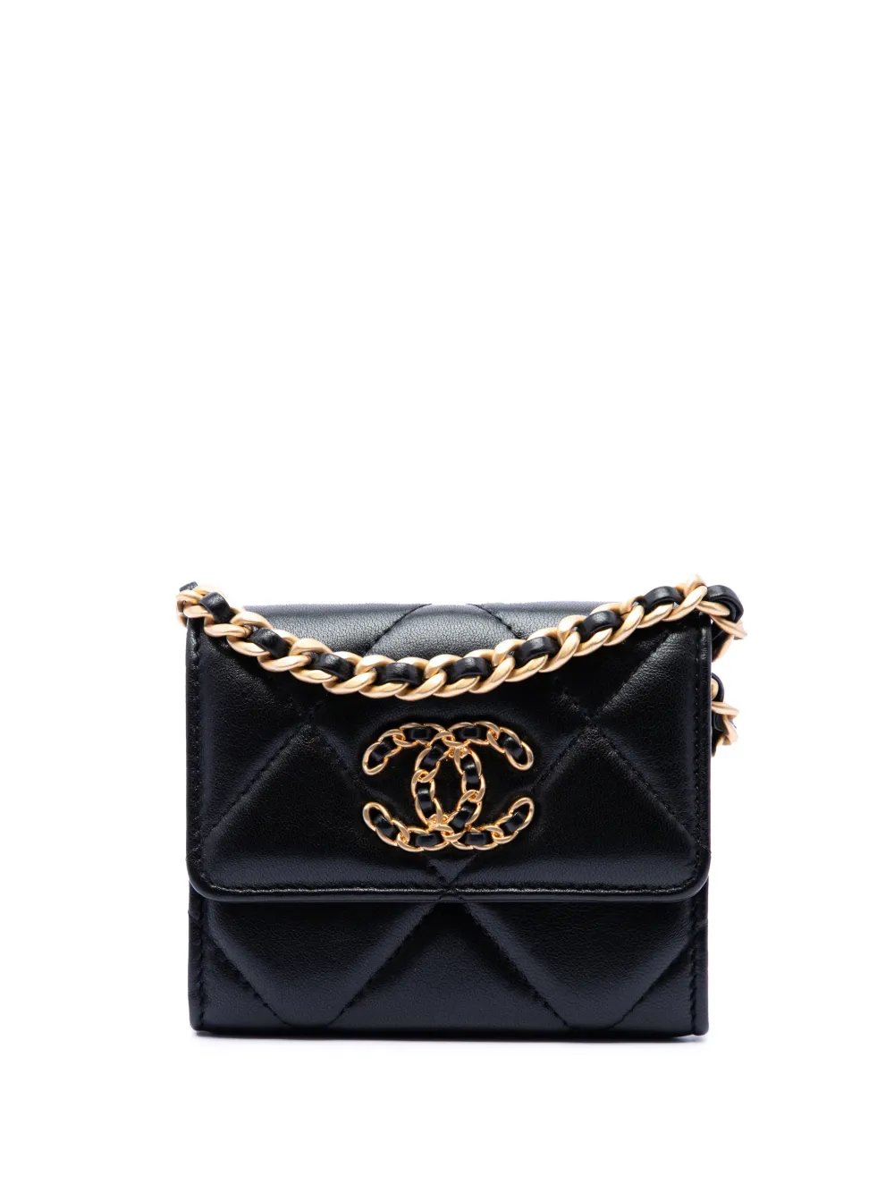 2020 Quilted Lambskin 19 Flap Coin Purse With Chain crossbody bag