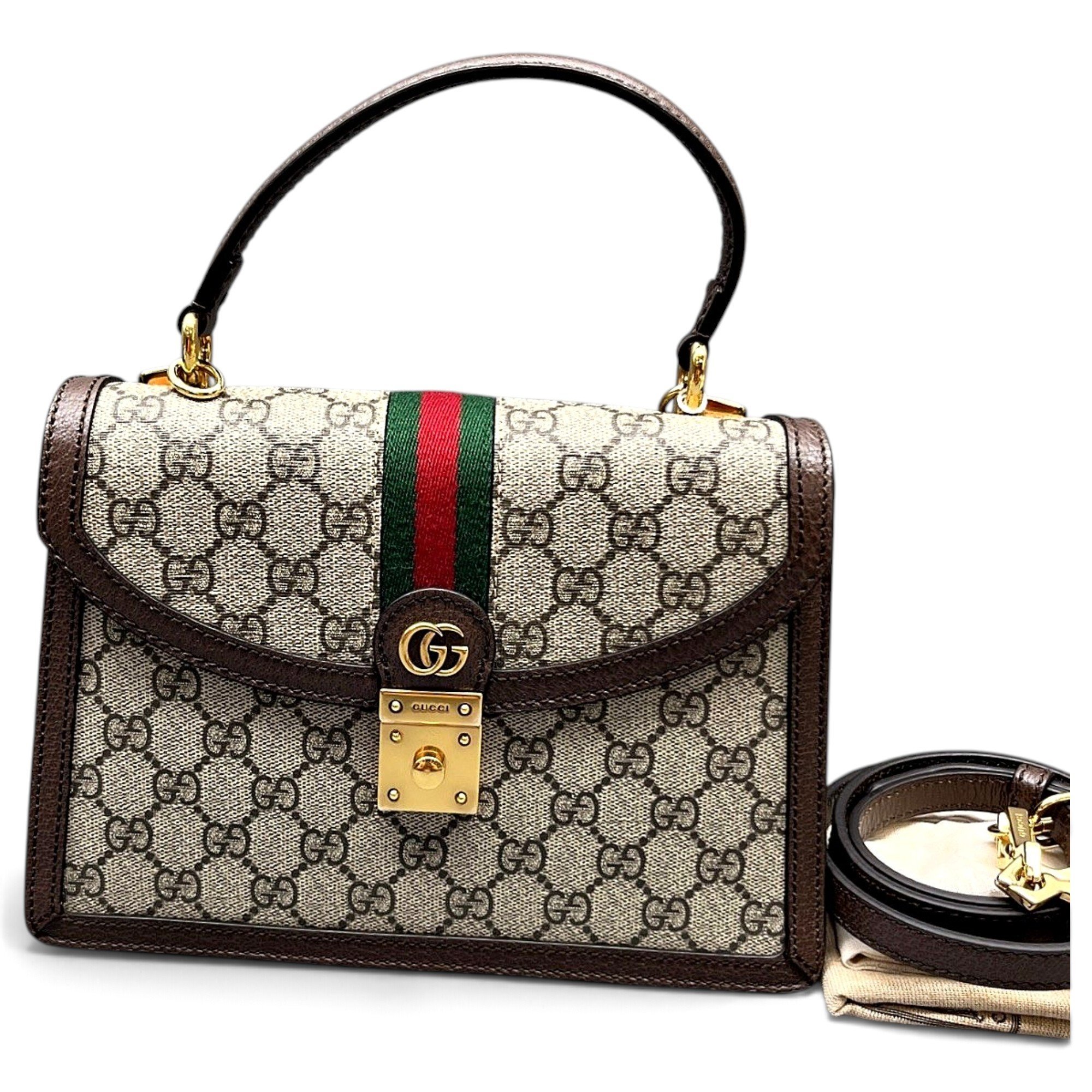 Ophidia Flap Top Handle cloth handbag