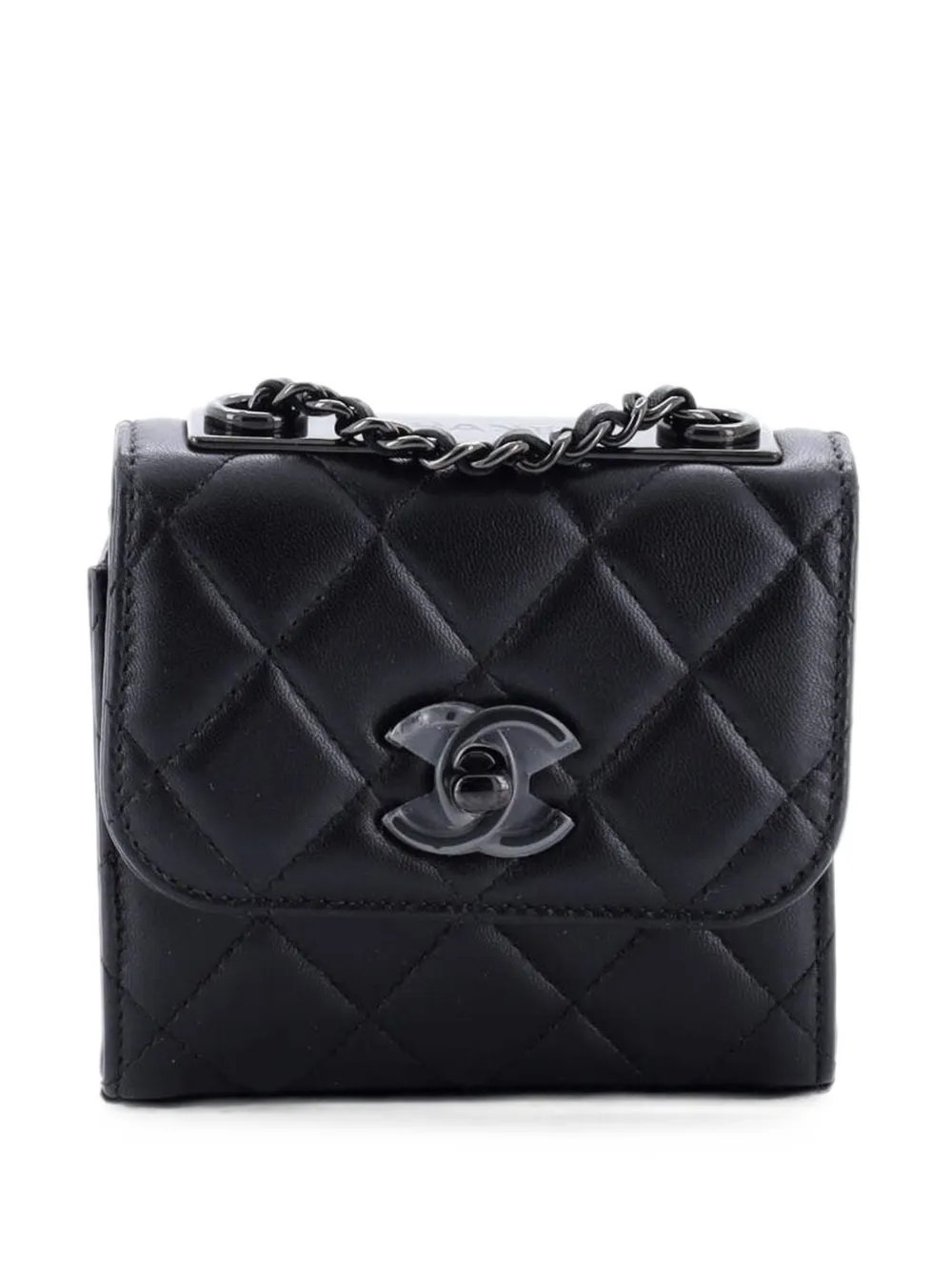 So Black Trendy CC Clutch with Chain Quilted Lambskin Small shoulder bag