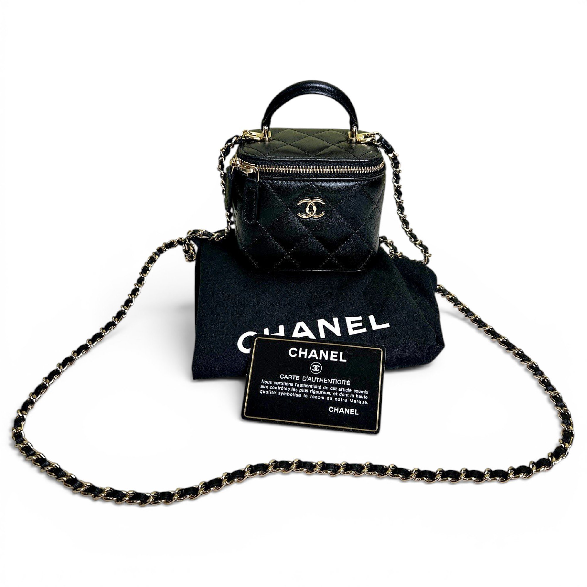 Trendy CC Vanity leather handbag