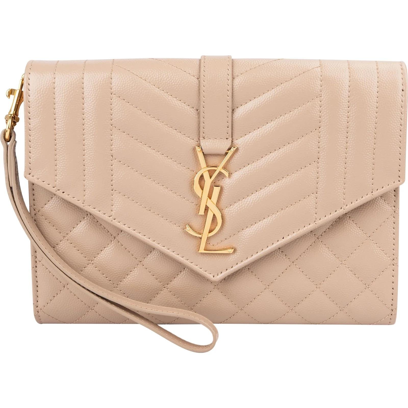 Leather clutch bag