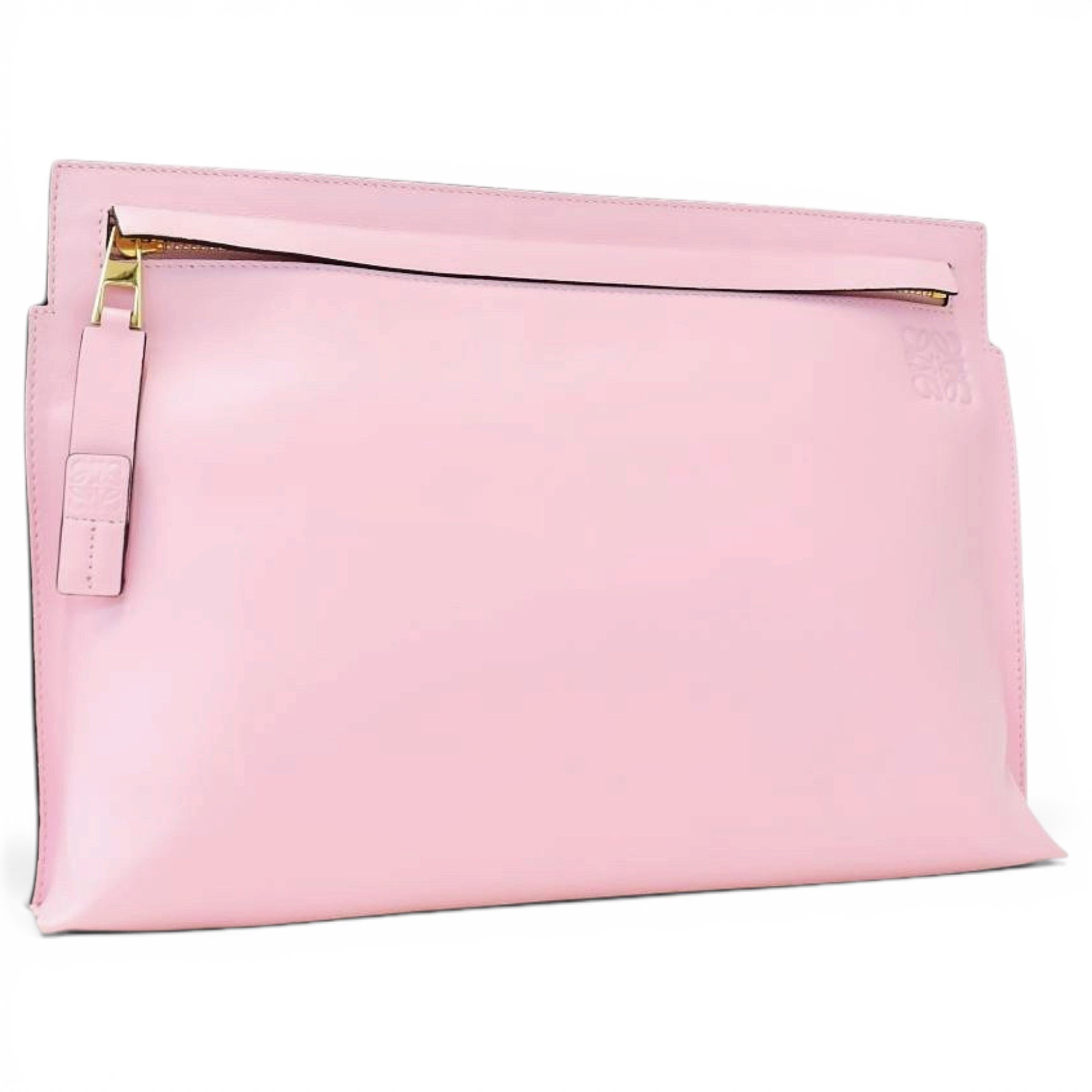 Loewe T Pouch leather clutch bag