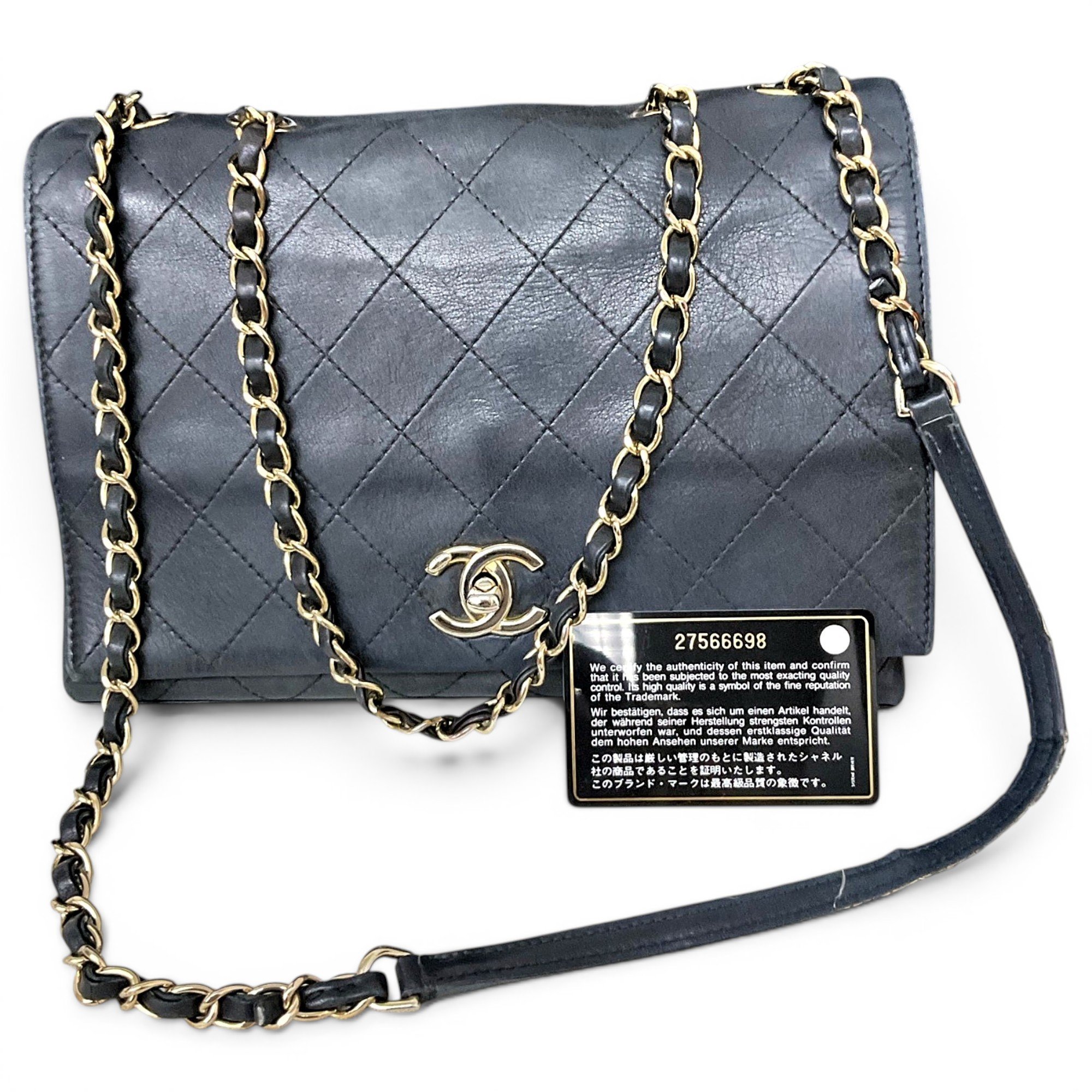 Trendy CC Flap leather handbag