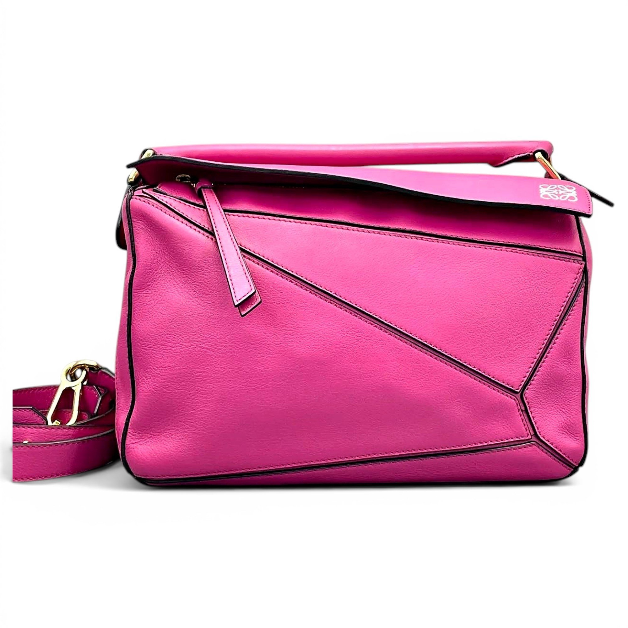 Puzzle leather handbag