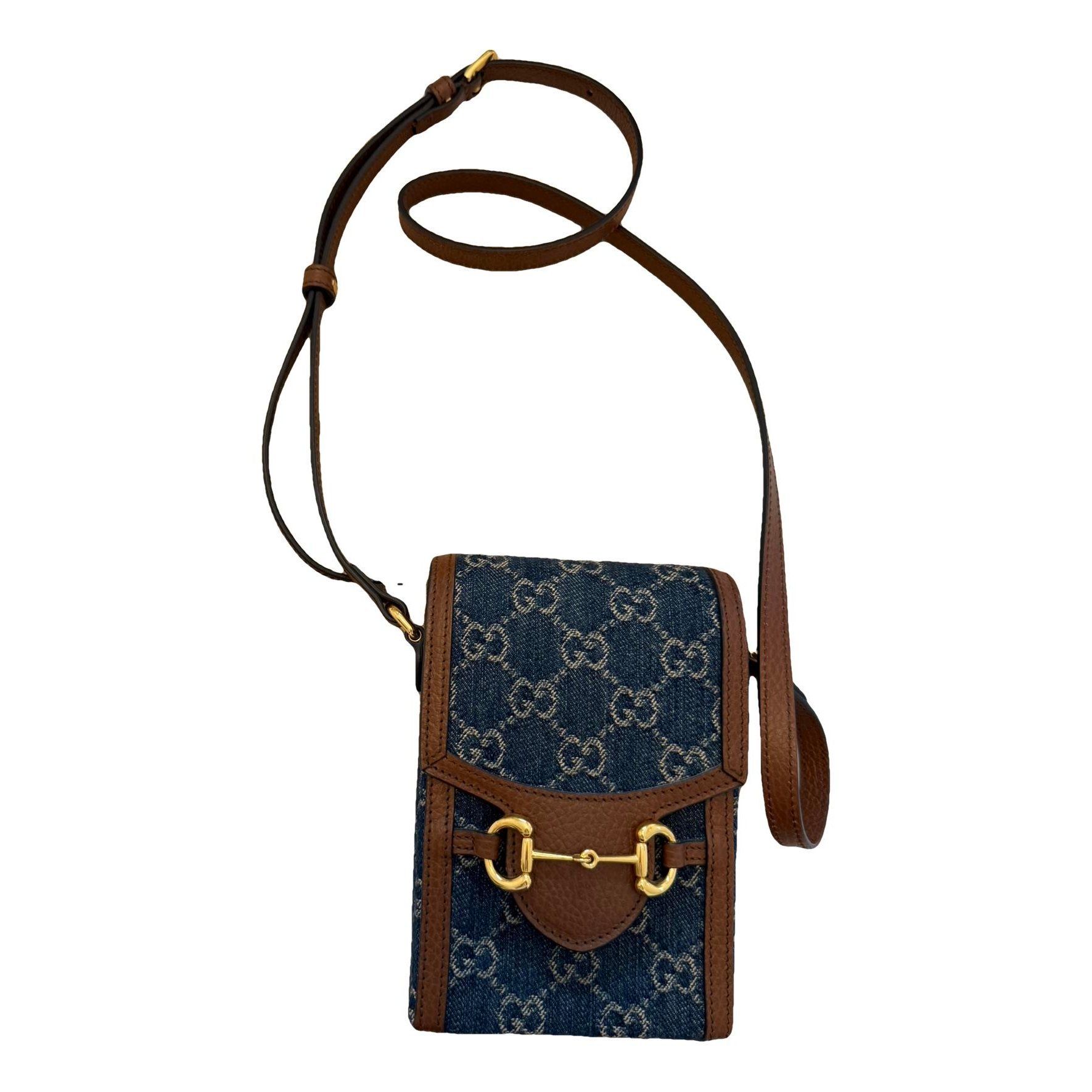 Horsebit 1955 Vertical cloth crossbody bag