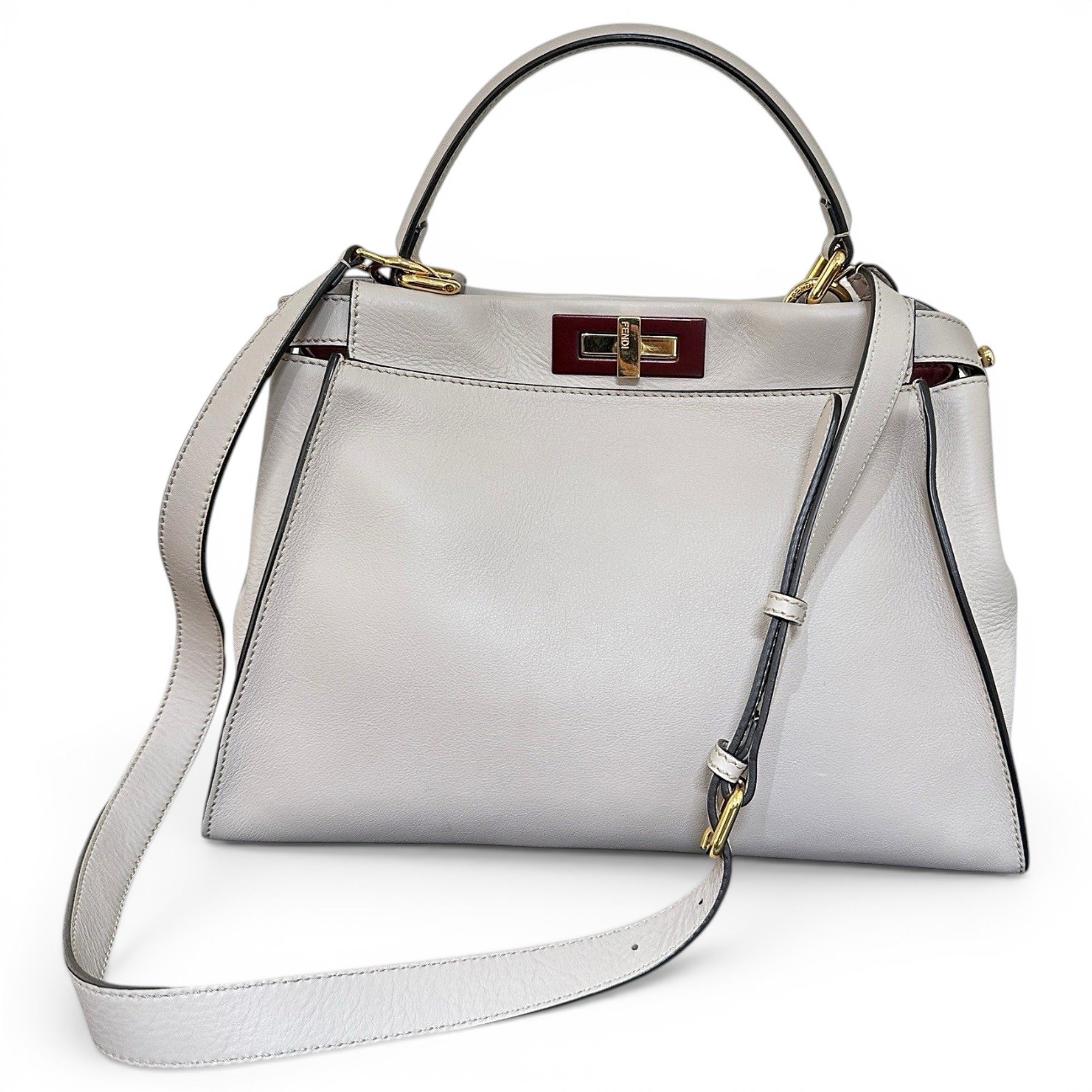 Peekaboo leather handbag