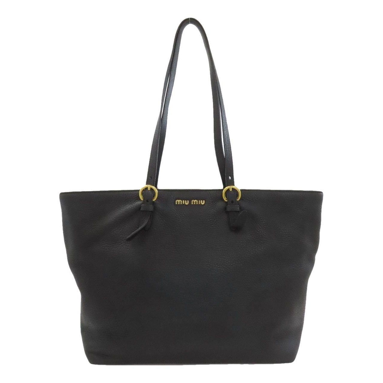 Miu Logo leather tote