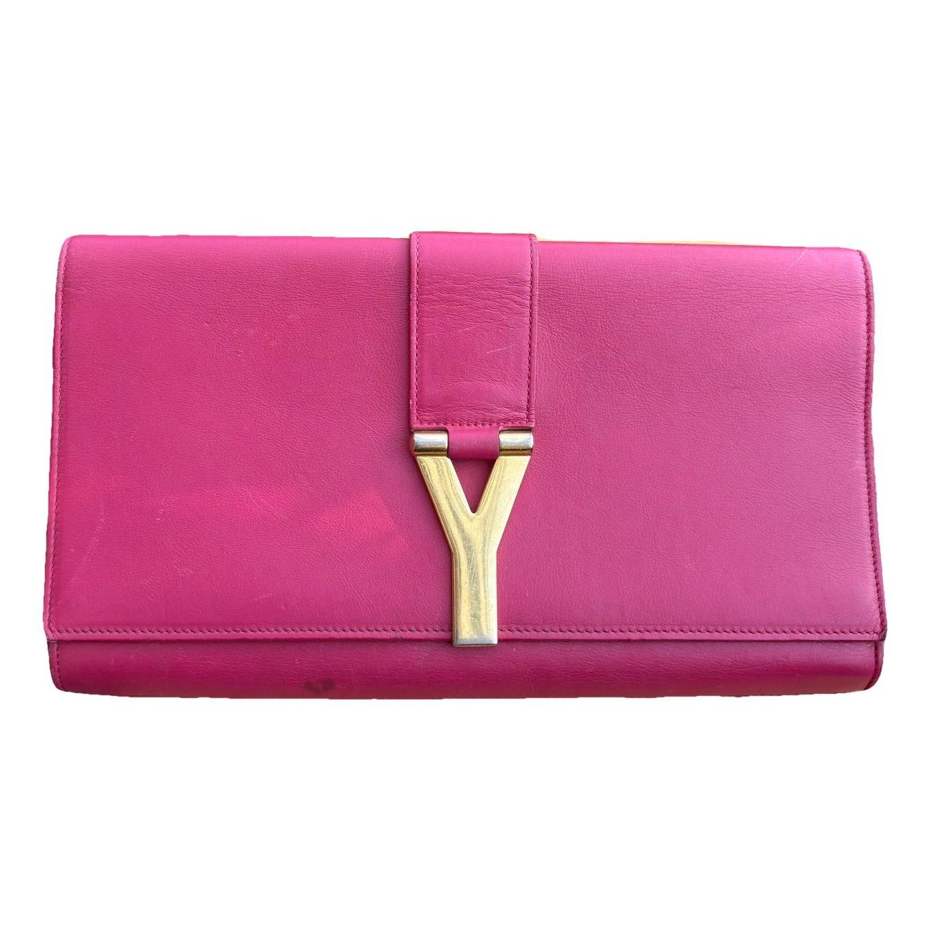 Leather clutch bag