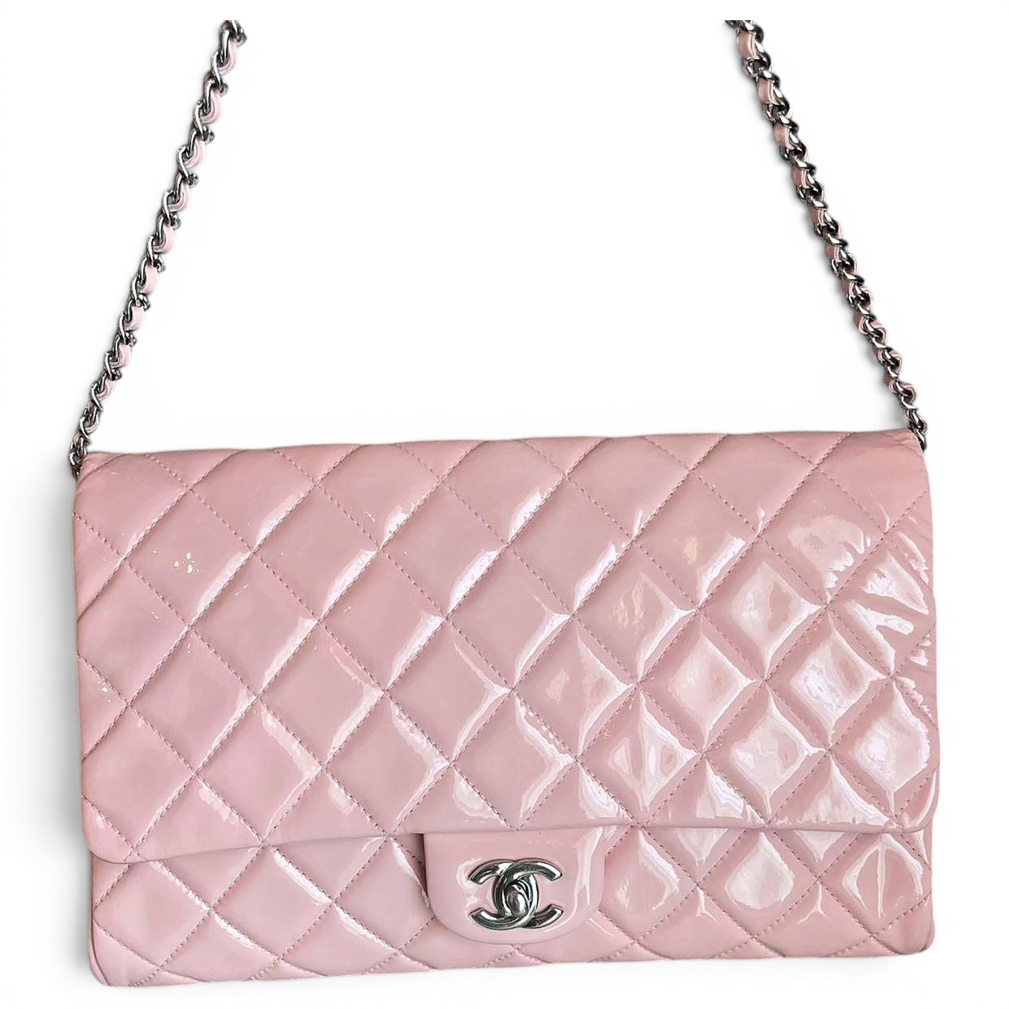 Patent leather handbag