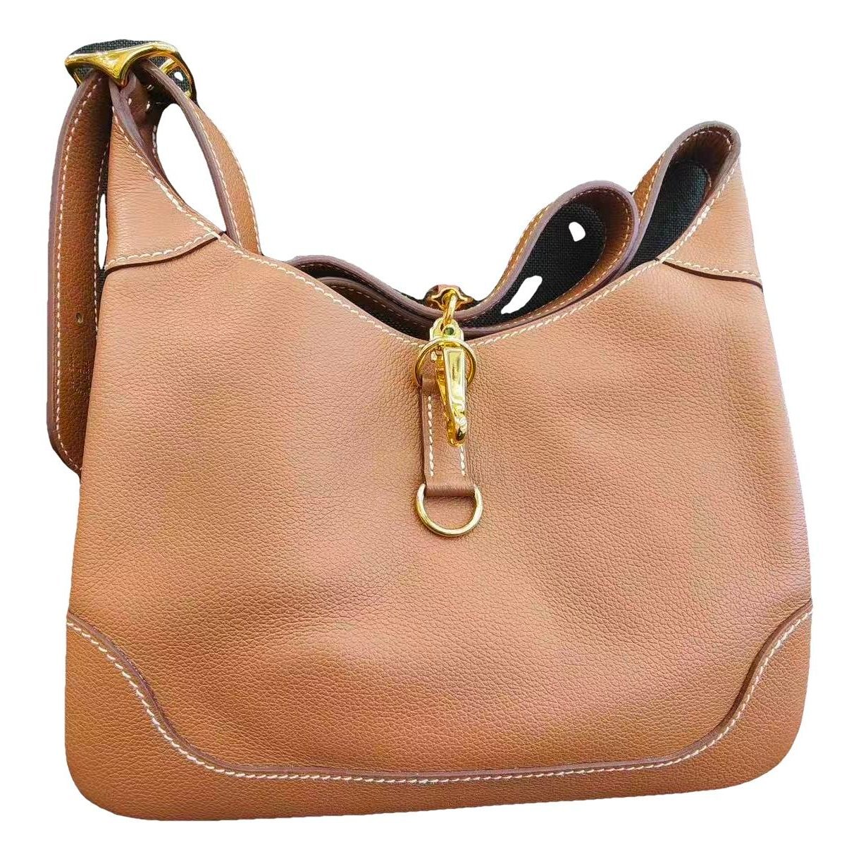 Trim leather handbag