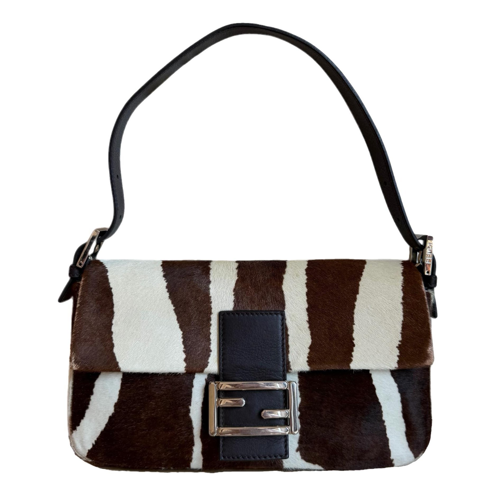 Baguette pony-style calfskin handbag