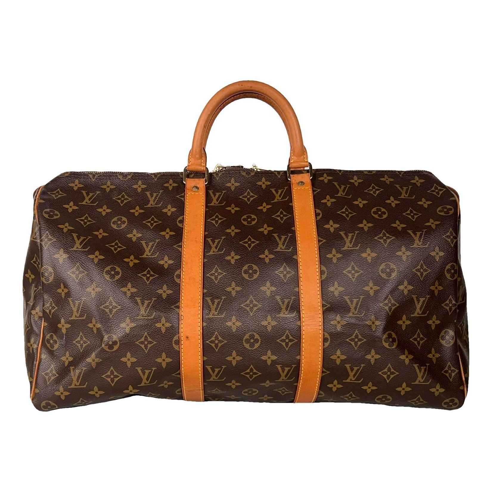 Keepall leather travel bag