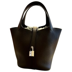 Hermes Picotin 18 Handbag Black Clemence Leather 2023
