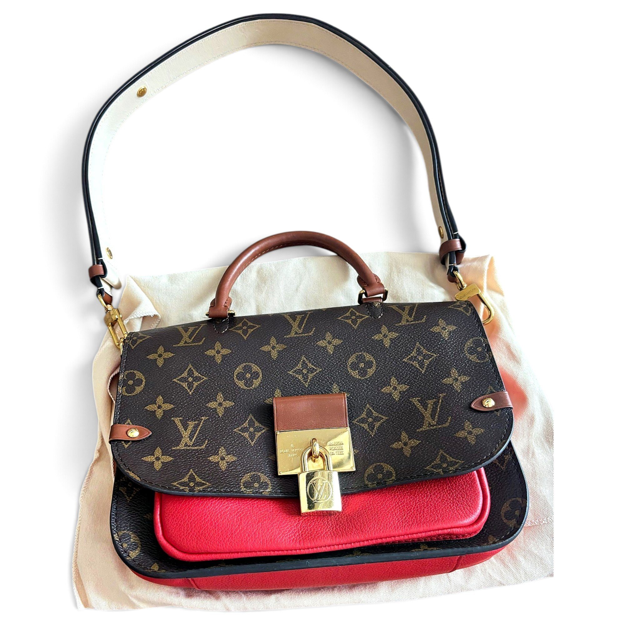 Flap Malletage leather handbag