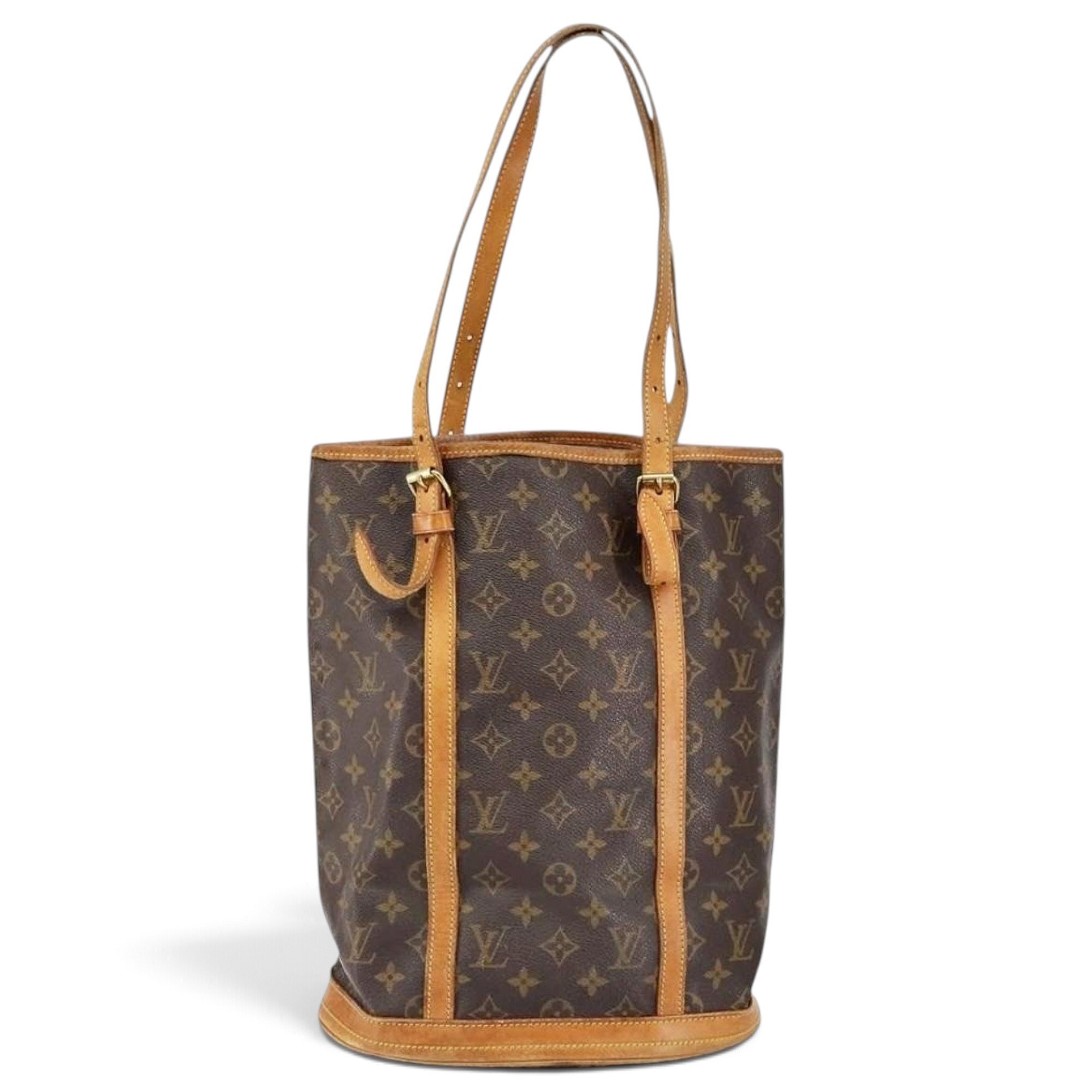 Bucket leather handbag